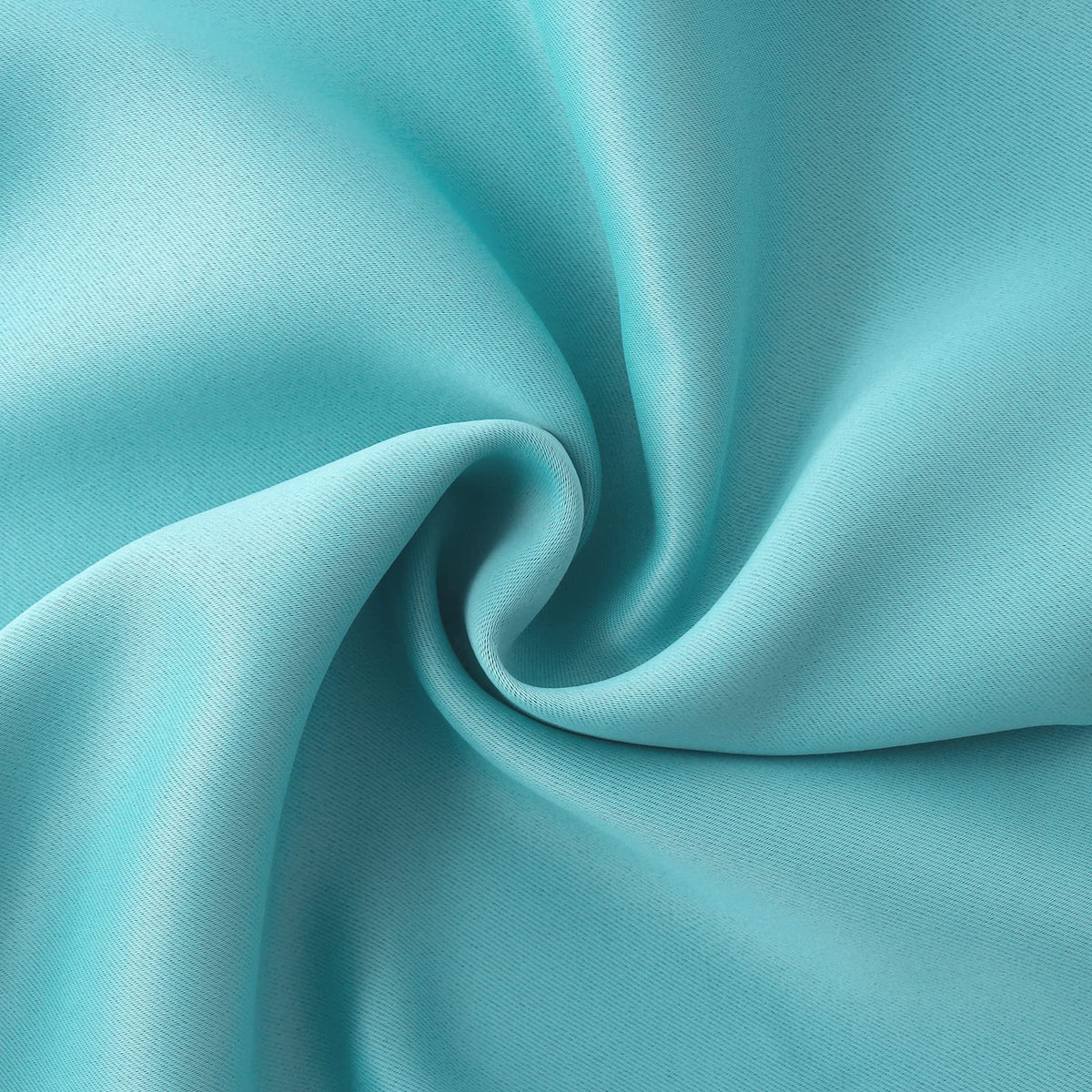 Aqua Blackout Curtains 40 Inch Length for Kitchen Window (2 Count)
