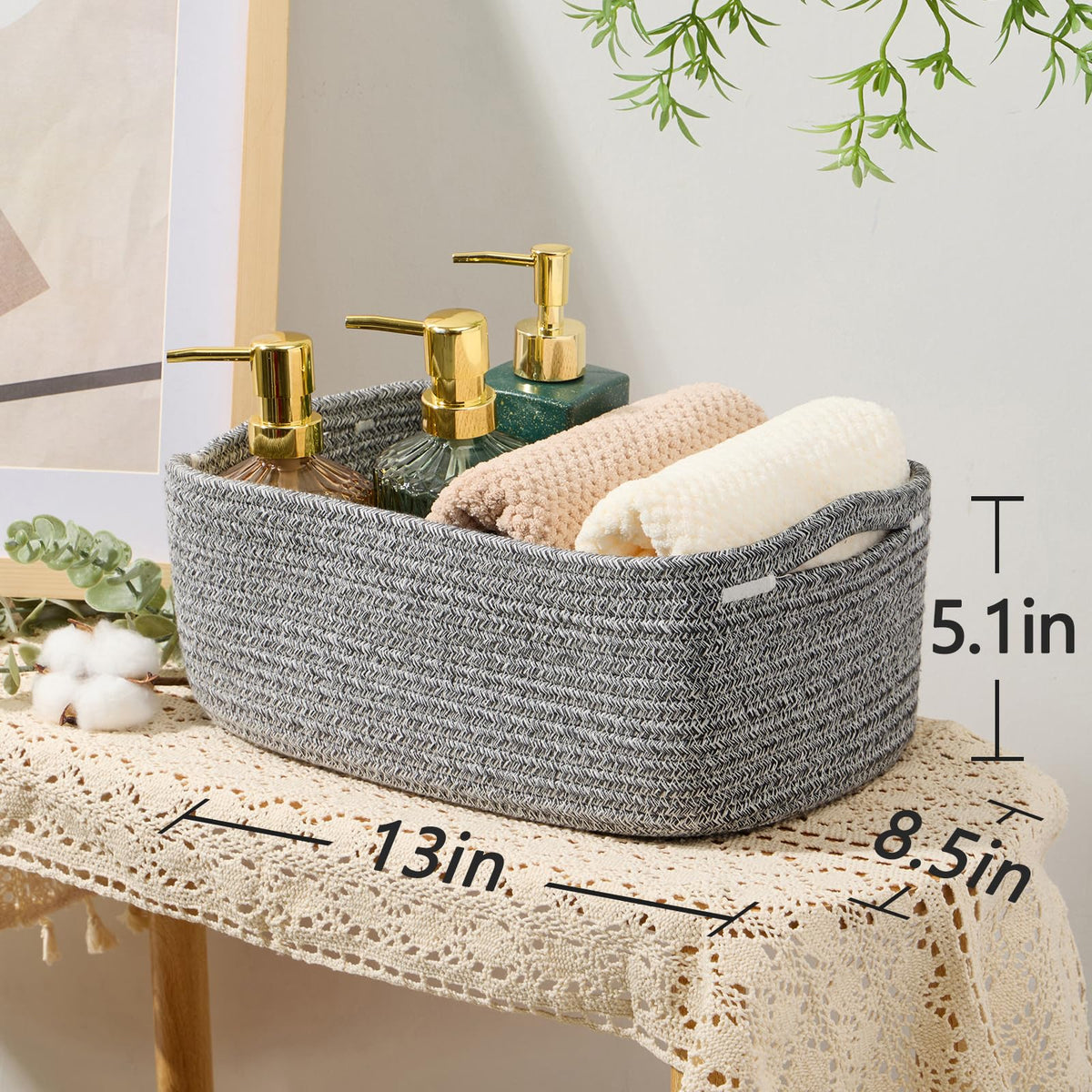 Small Storage Baskets for Organizing (3 Count)