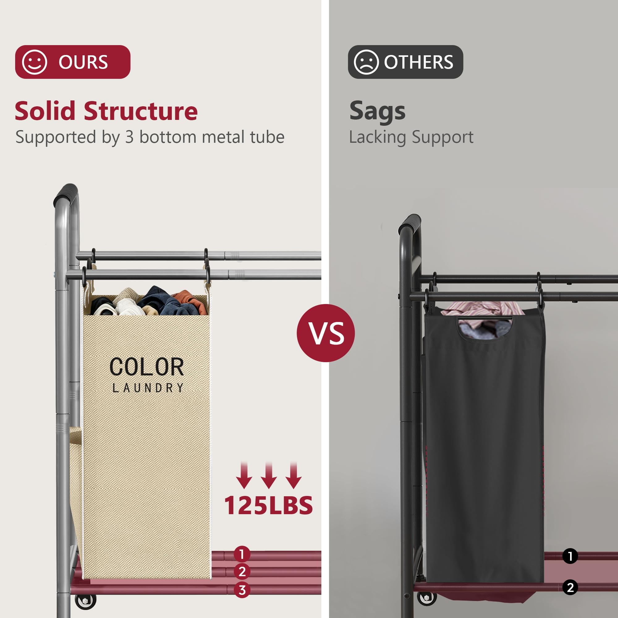 Laundry Sorter 5 Section