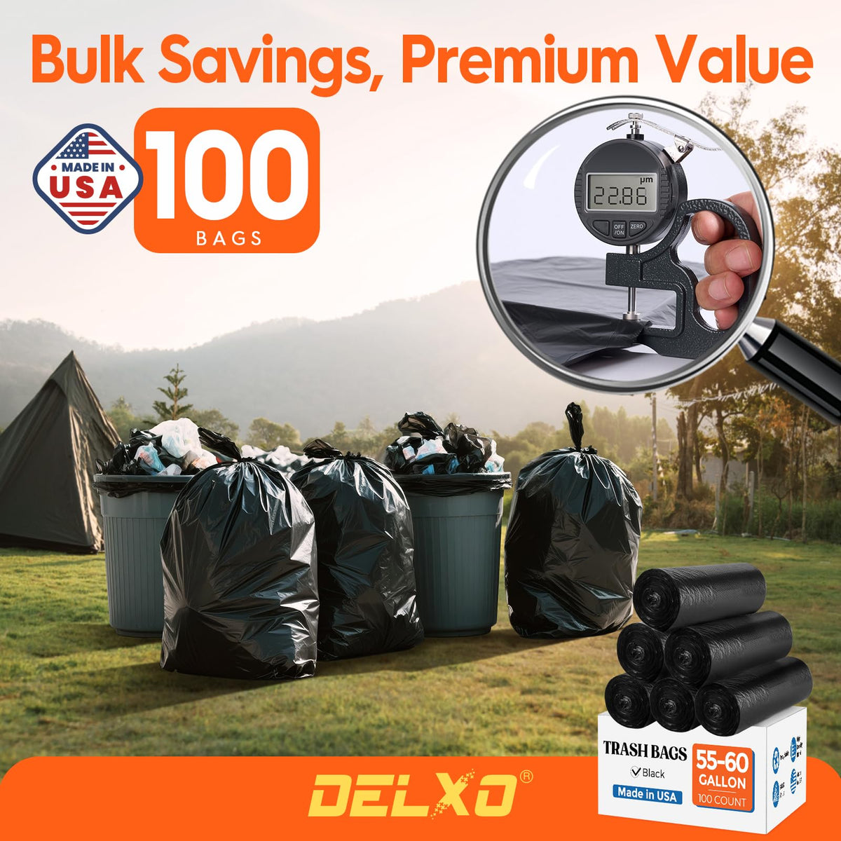 55 60 Gallon Trash Bags (100 Count)