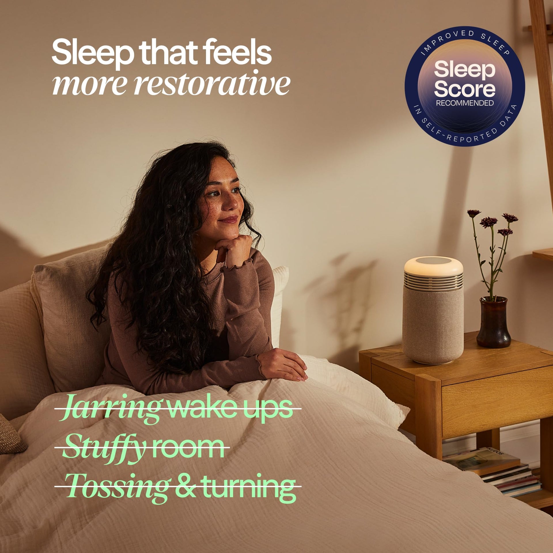Mini Restful Bedroom Air Purifier with Sunrise Alarm Clock