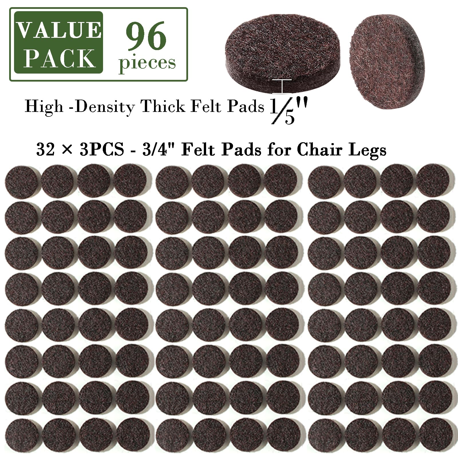 Felt Furniture Pads (96 Count)