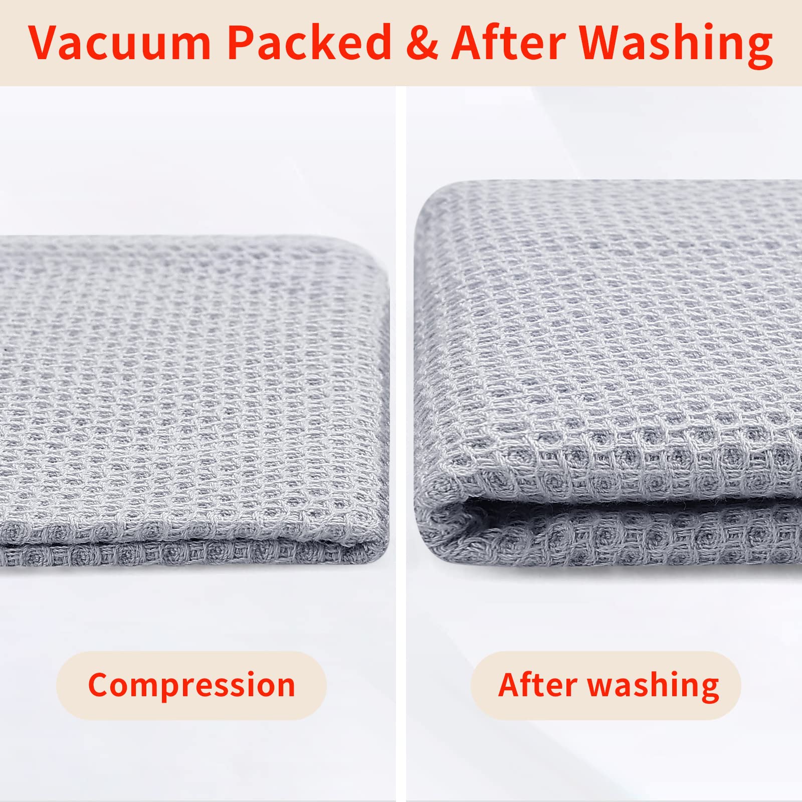 100% Cotton Waffle Weave Kitchen Dish Cloths 6 (6 Count)