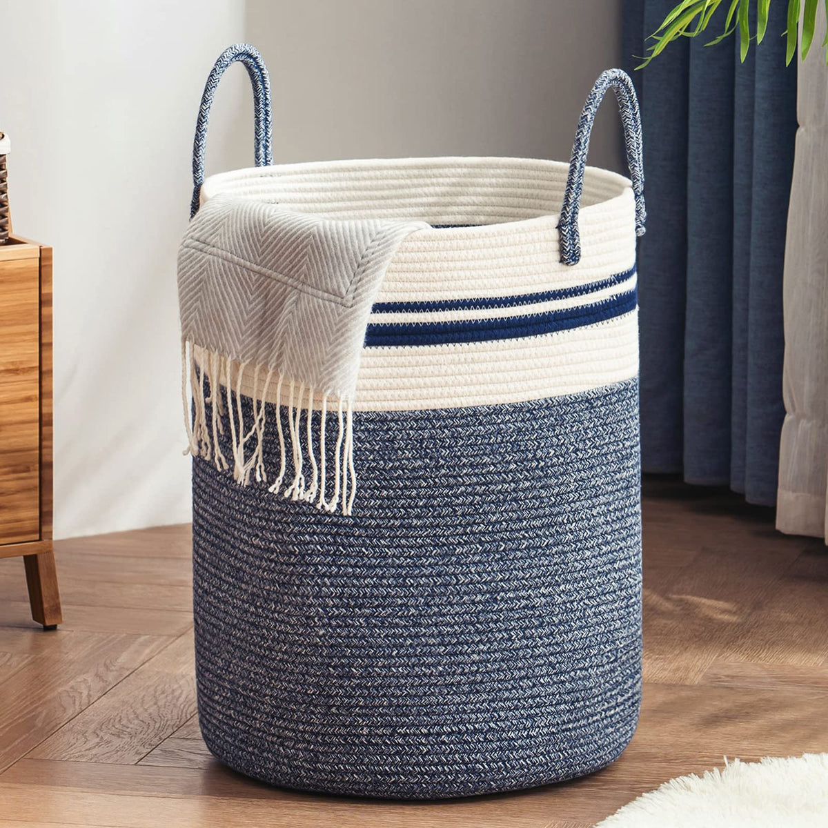Woven Rope Laundry Hamper Basket by YOUDENOVA - ModHome Supplies