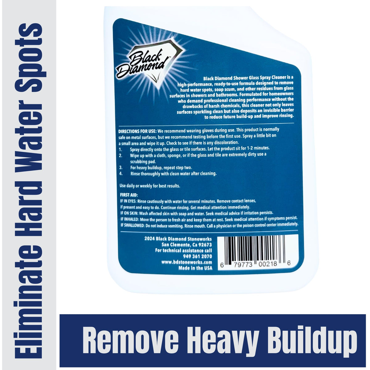 Shower Glass Cleaner & Natural Stone Shower Sealer 2 (64 Fl Oz)