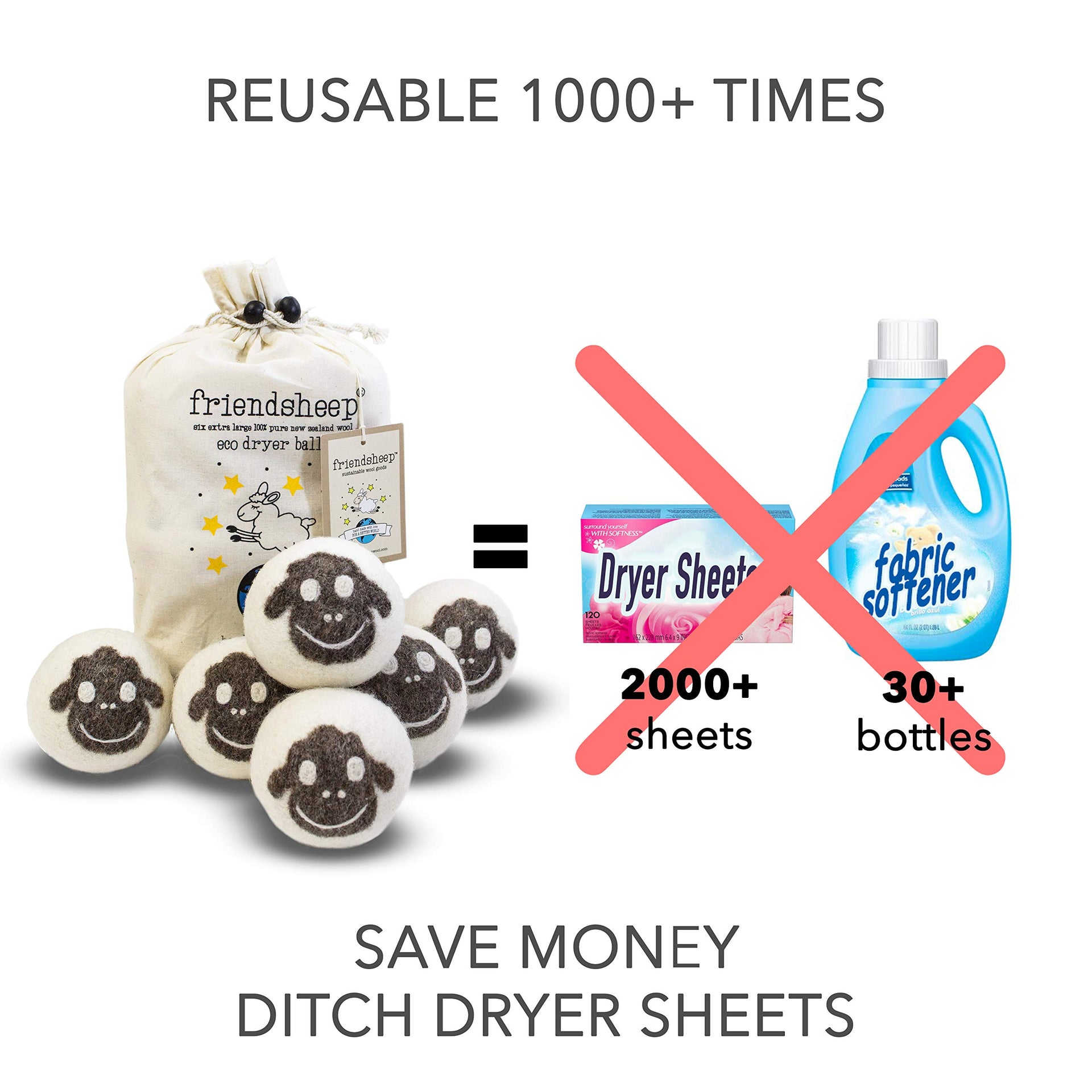 Wool Dryer Balls (6 Count)