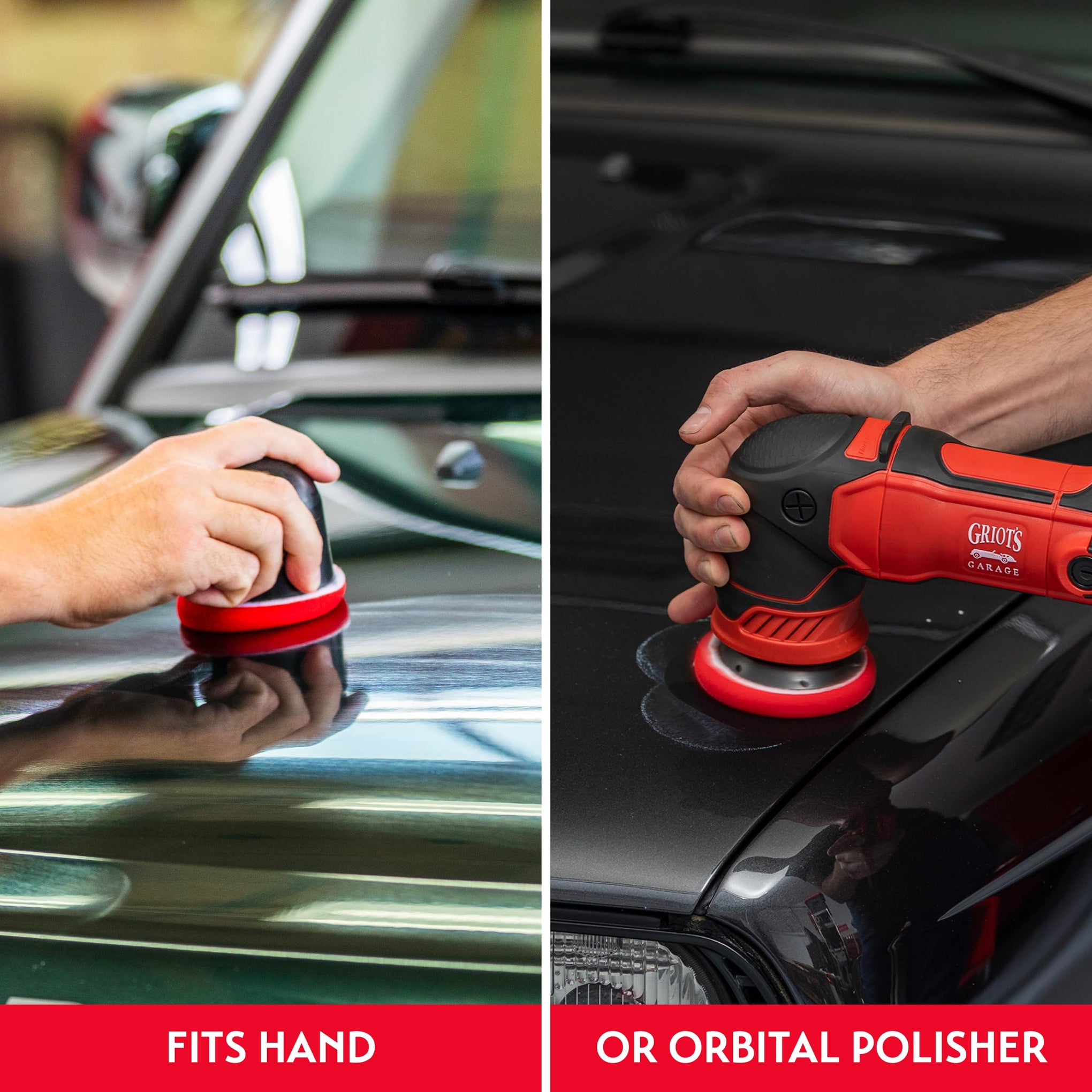 3” Red Foam Waxing Pads for Car Detailing (3 Count)