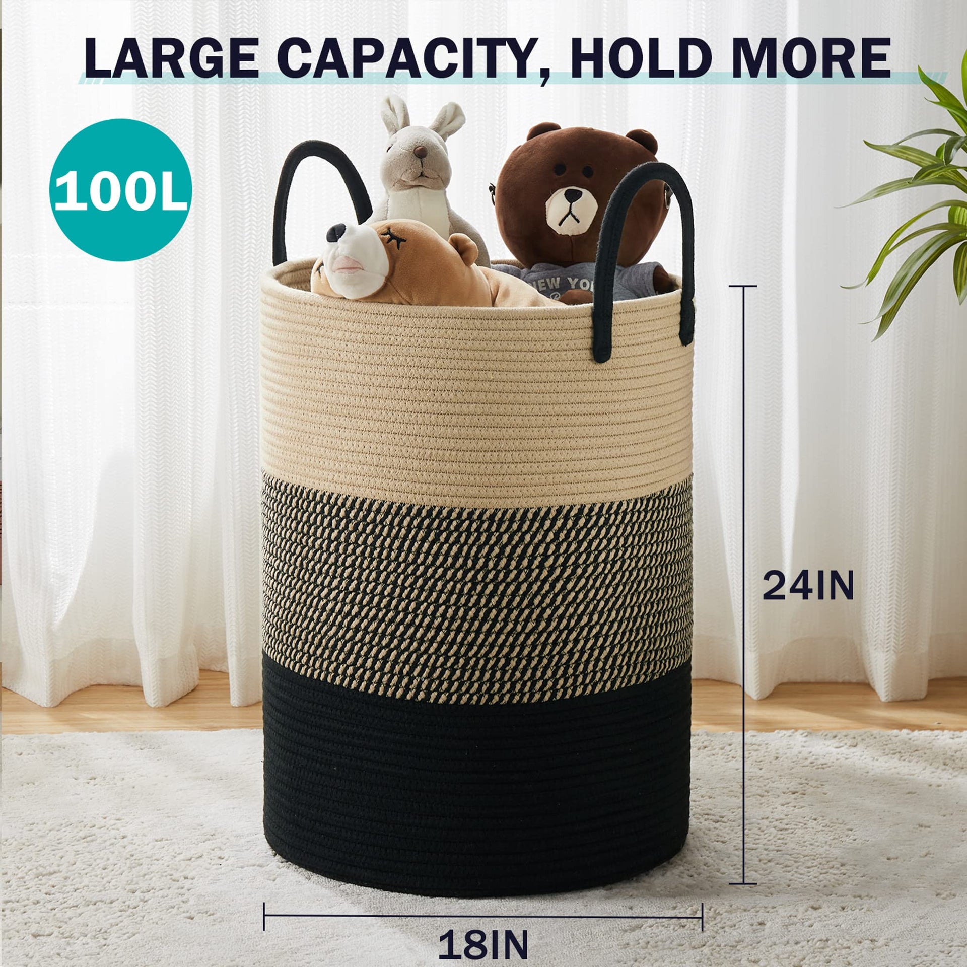 Woven Laundry Hamper Basket