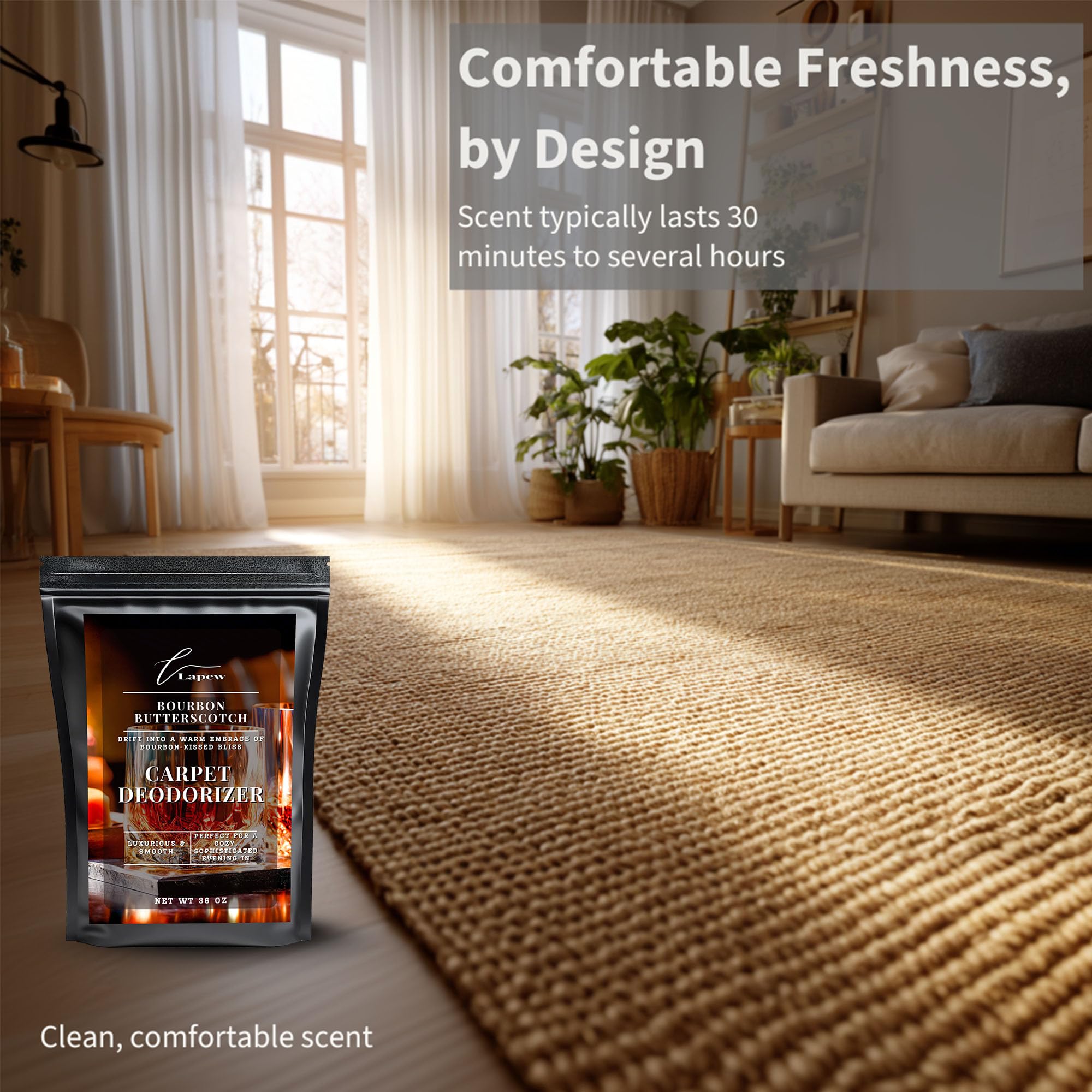 Bourbon & Butterscotch Carpet Deodorizer Powder (36 Ounce)