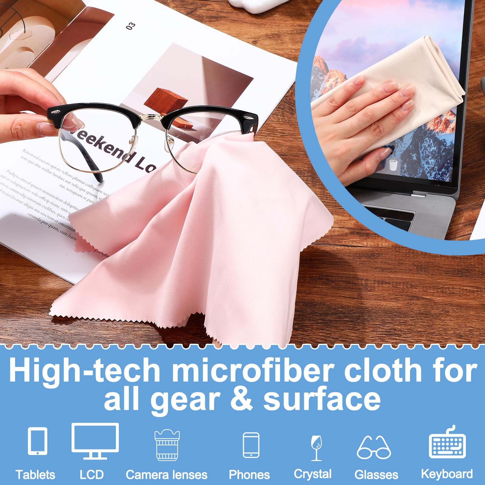 12 Pack Microfiber Cleaning Cloth