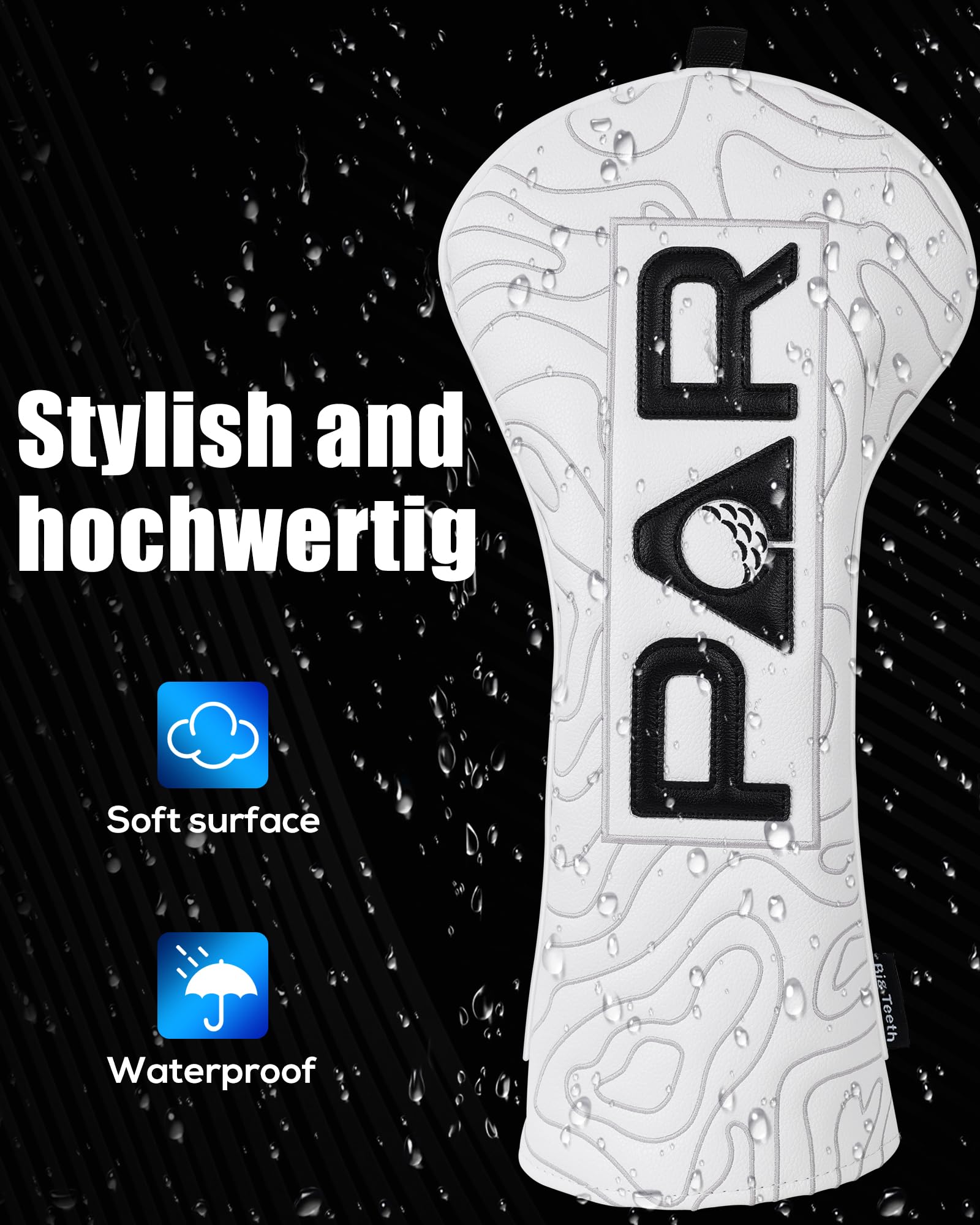 Golf Club Headcover Full Set Driver Fairway Hybrid Putter Headcover Leather Golf Club Head Covers