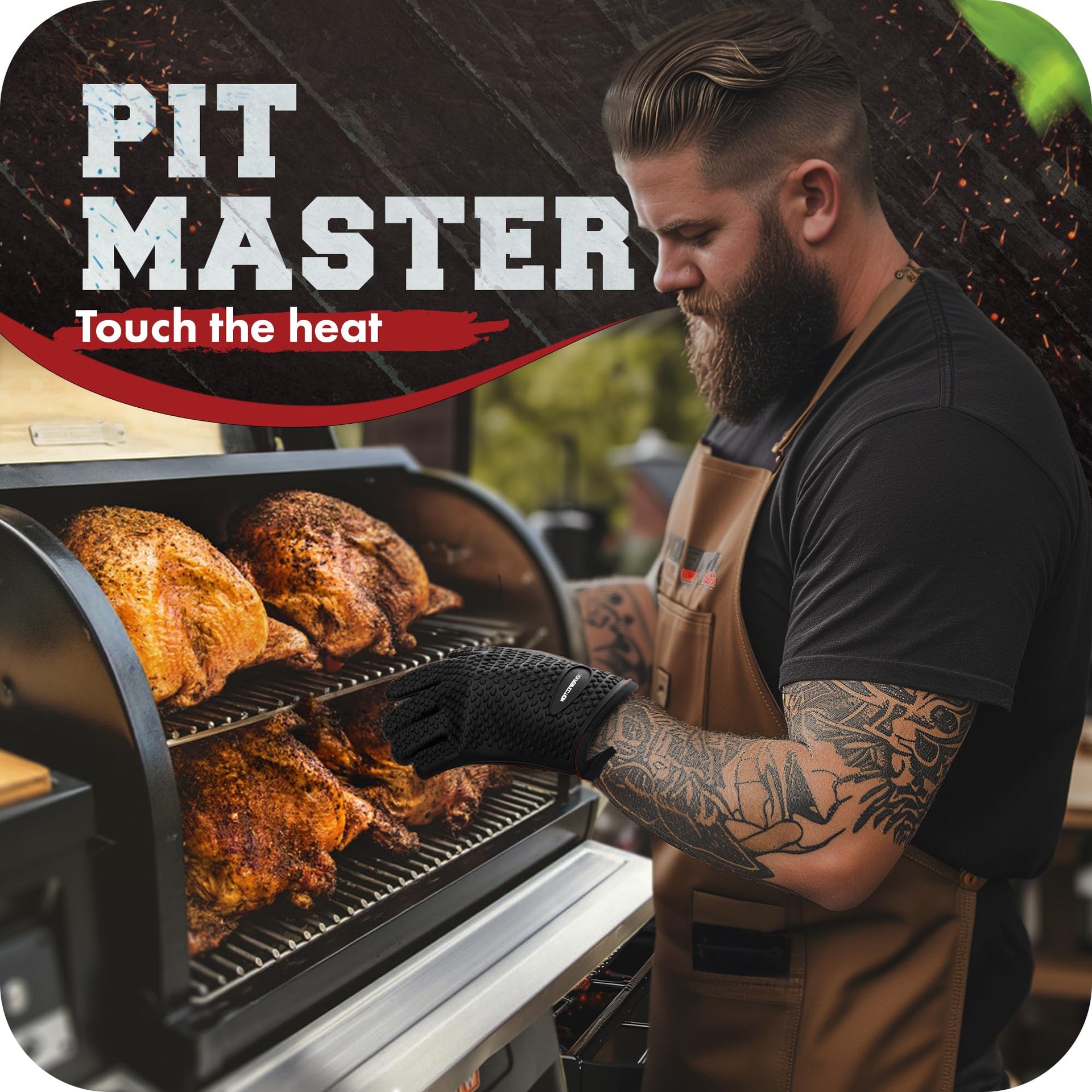 S Silicone Smoker BBQ Gloves (2 Count)