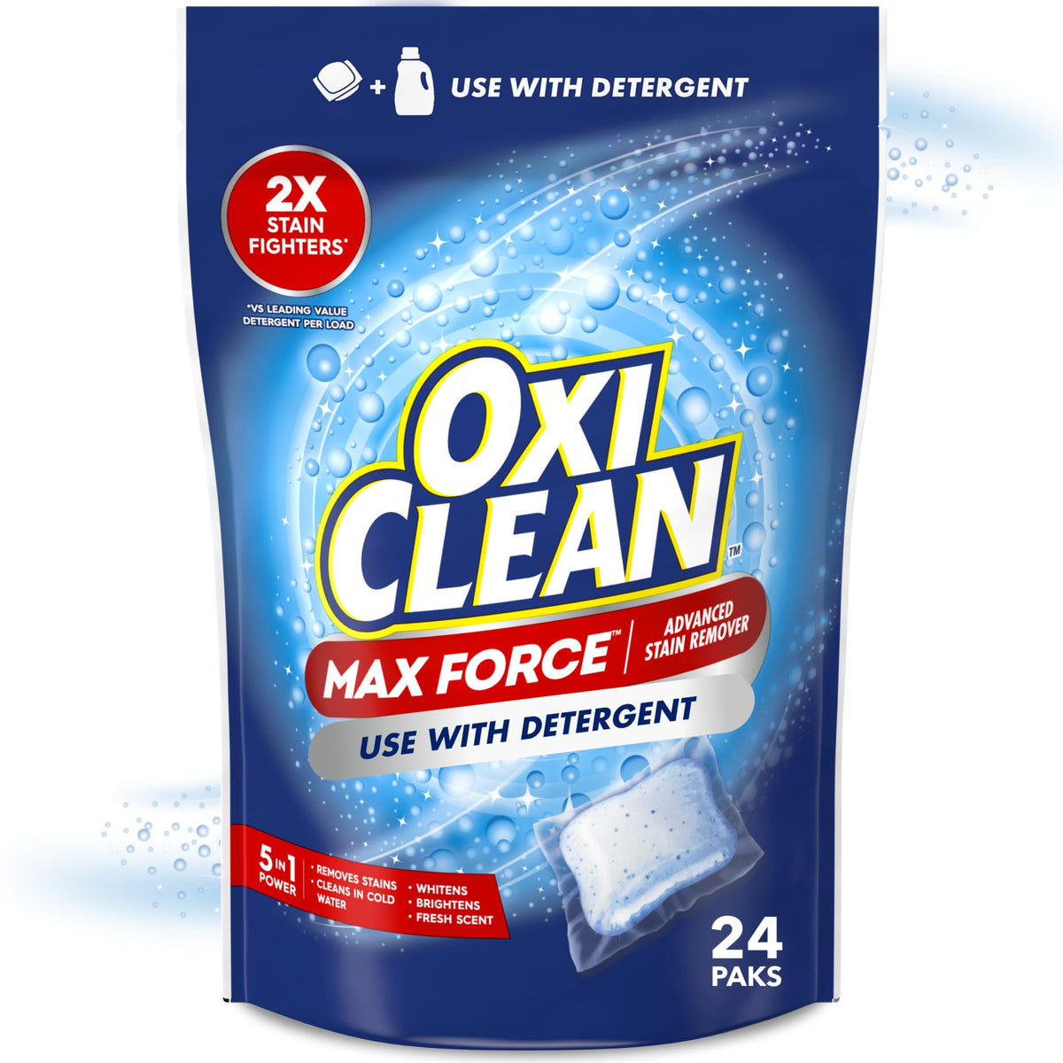 Max Force Advanced Stain Remover Power Paks (24 Count)