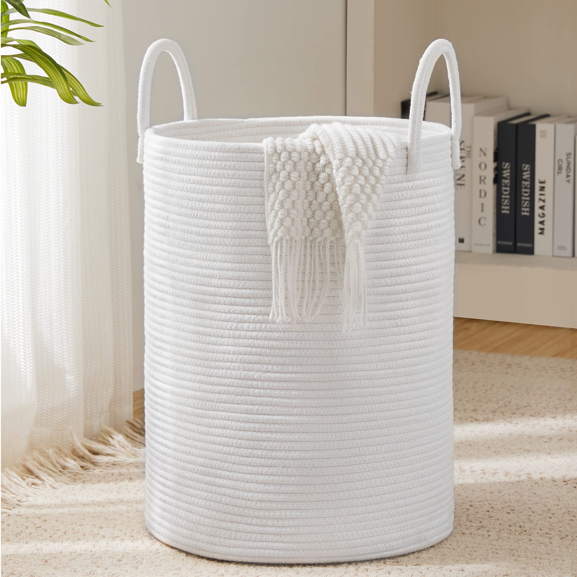 Woven Rope Laundry Hamper Basket by YOUDENOVA - ModHome Supplies