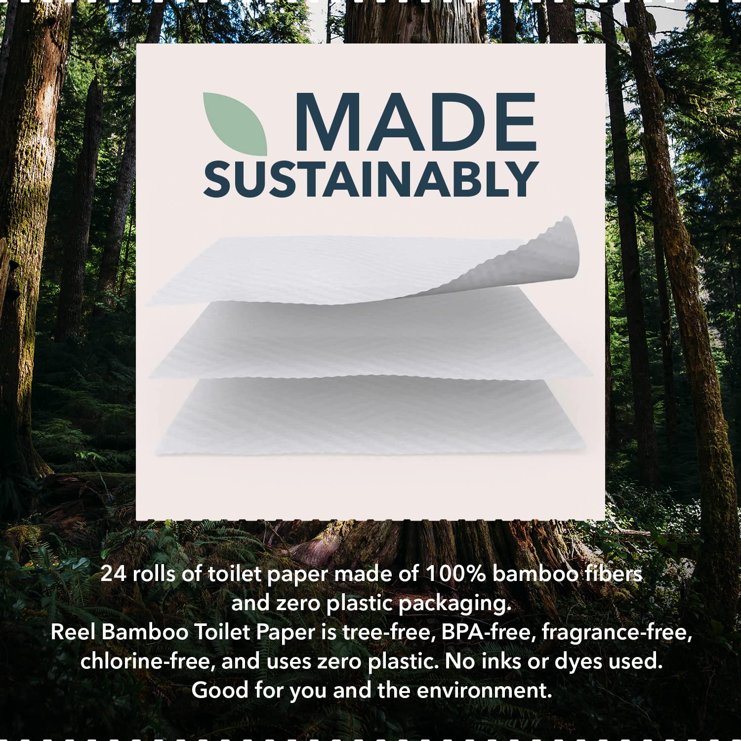 Premium 3 Ply Bamboo Toilet Paper (48 Count)