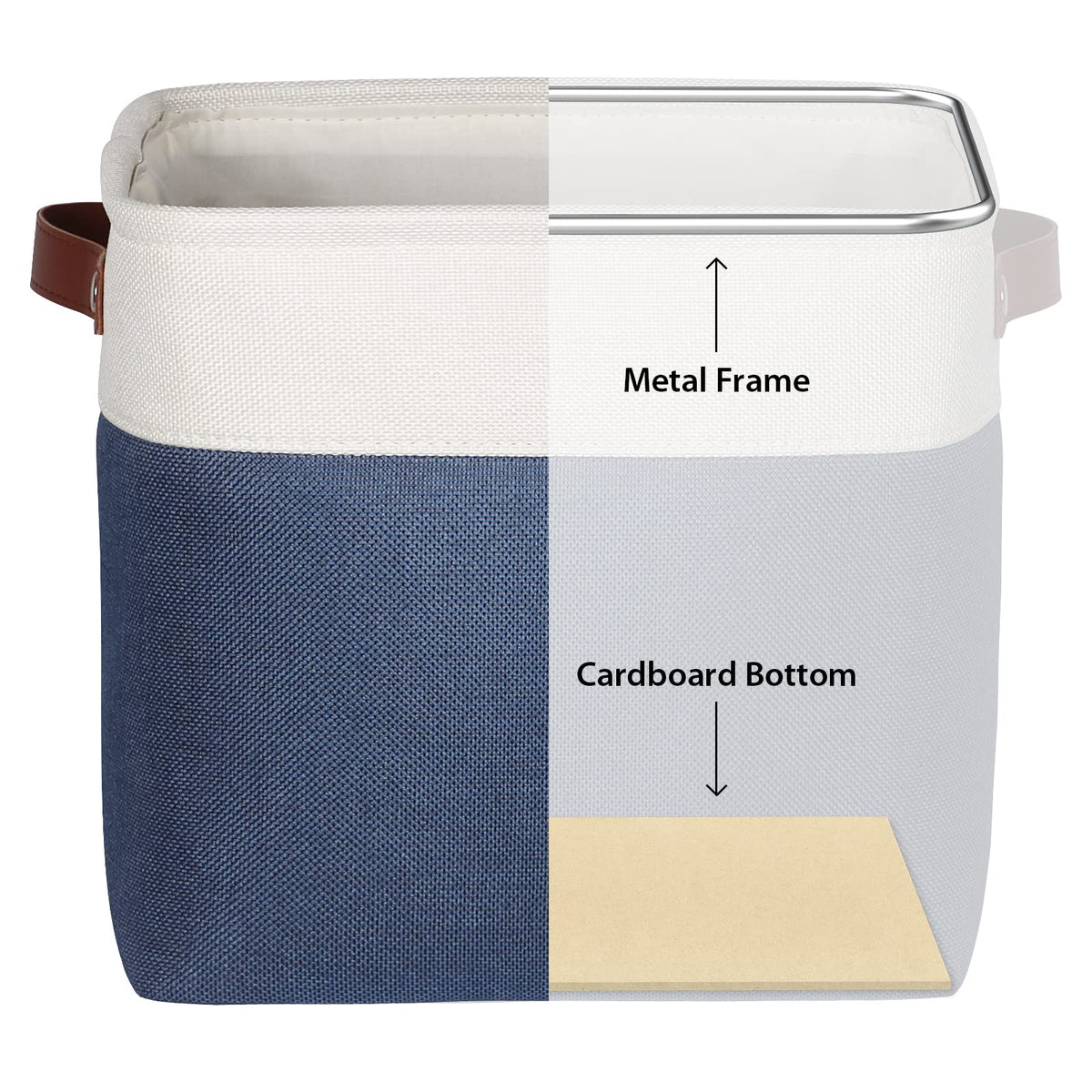 Fabric Cube Storage Bins for Shelves (4 Count)