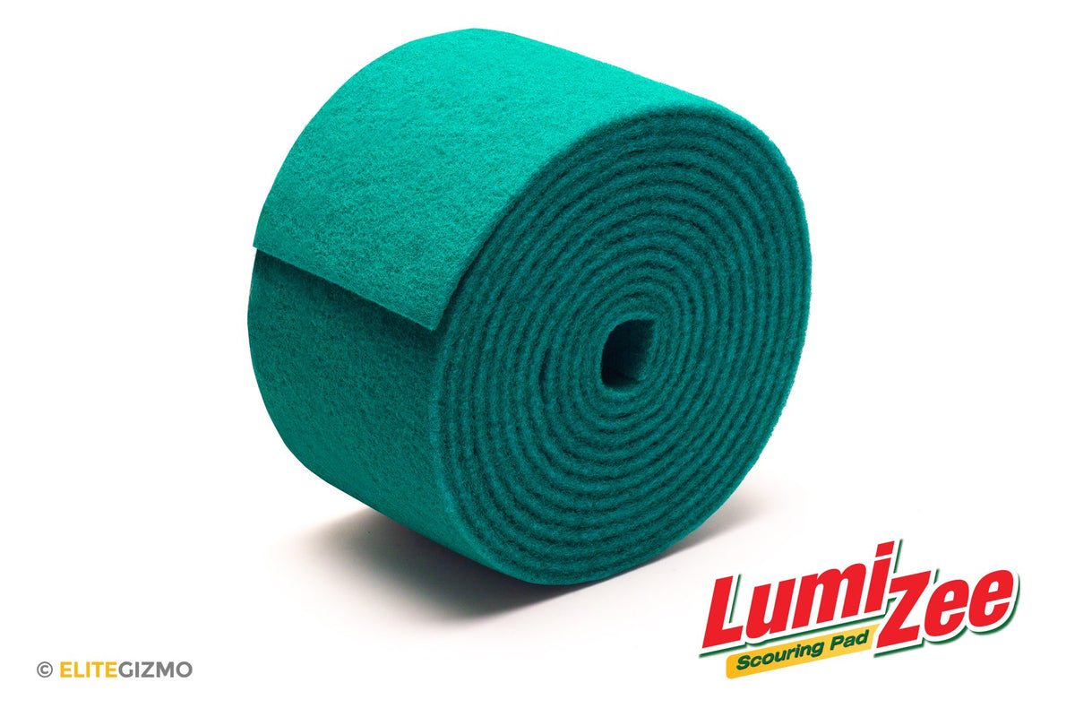 Green Scrubbing Pad Roll 19ft Economy Size Medium Duty Abrasive Scrub Sponge Scouring Pads 19ft x 6in x 0.3in