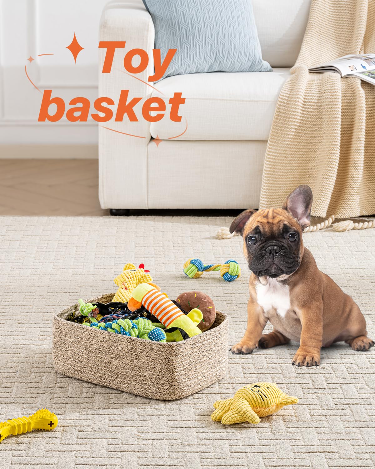 Small Woven Storage Basket for Organizing (3 Count)