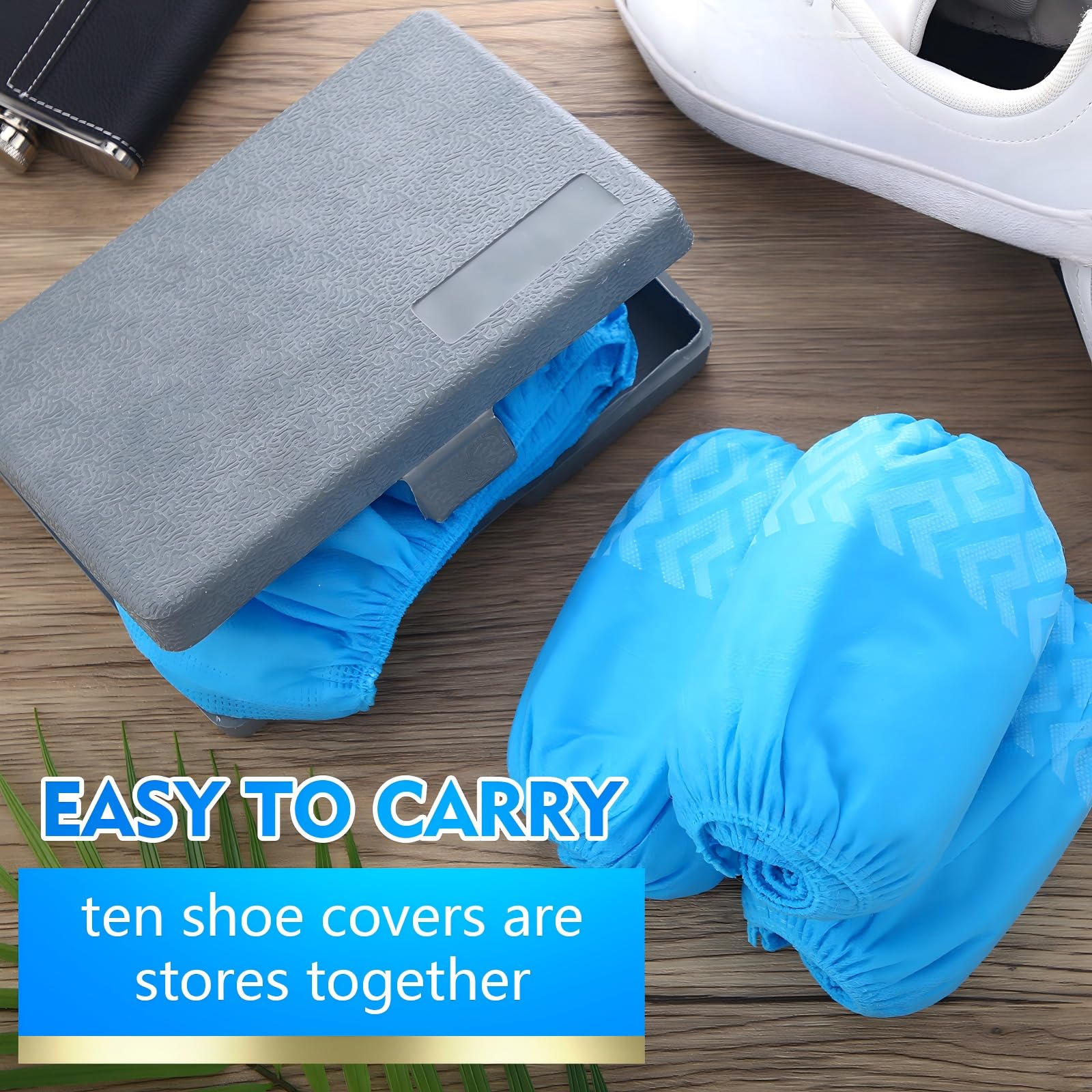 300 Pack Disposable Shoe Covers Non Slip Disposable Large Foot Booties Shoe Covers for Indoors Contractors Floor and Carpet Protectors