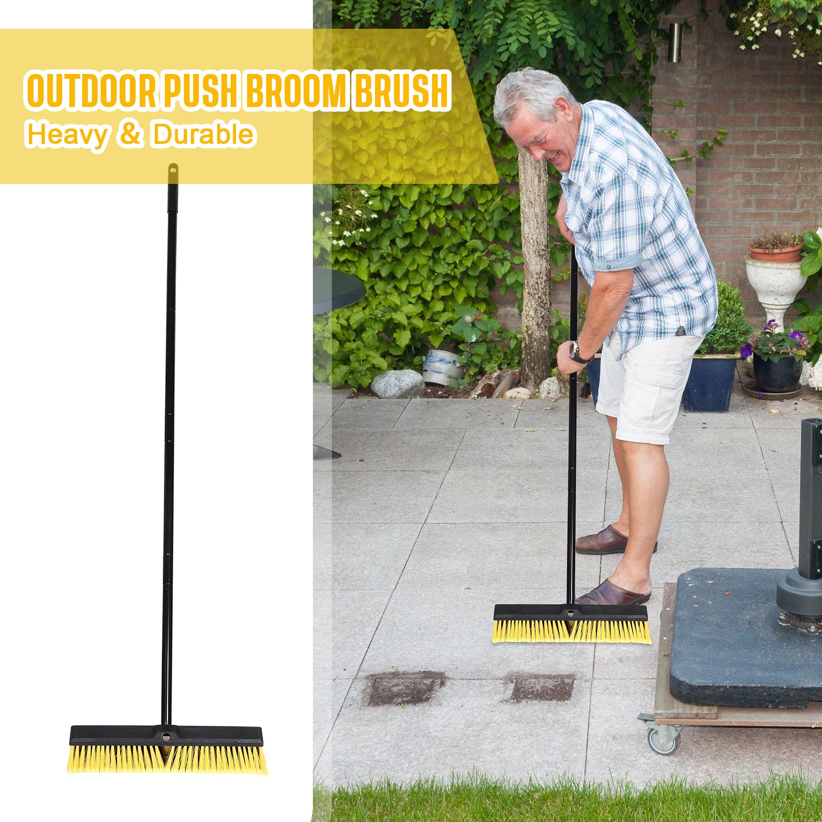 6 Pack 18 Inches Push Broom Outdoor