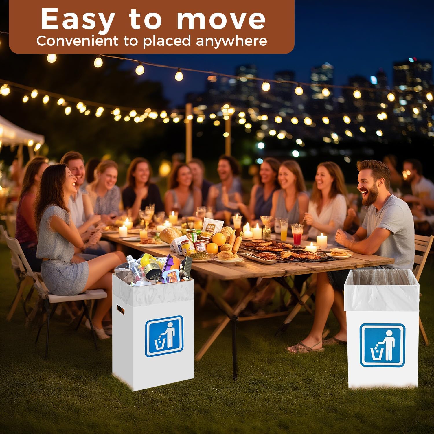 13 Gallon Cardboard Trash cans for Events