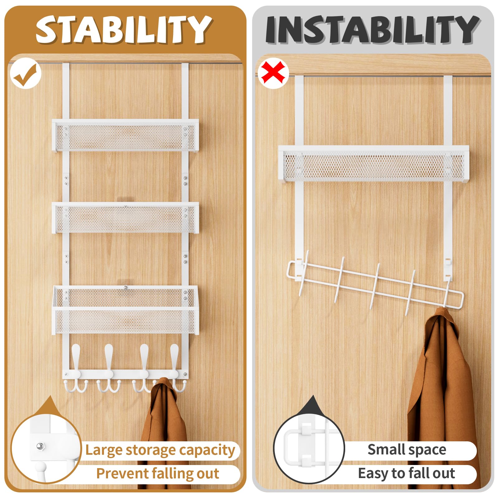 Over The Door Hooks Organizer