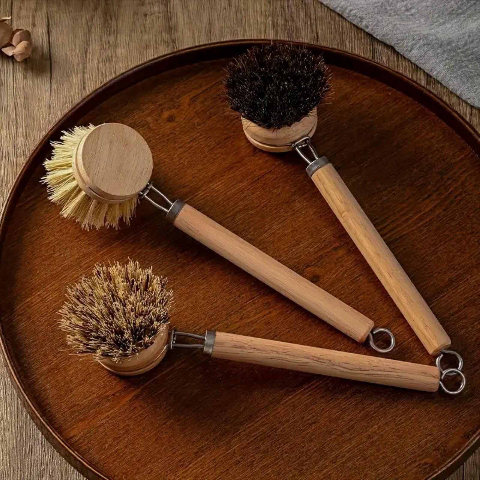 Bamboo Dish Brush with Handle