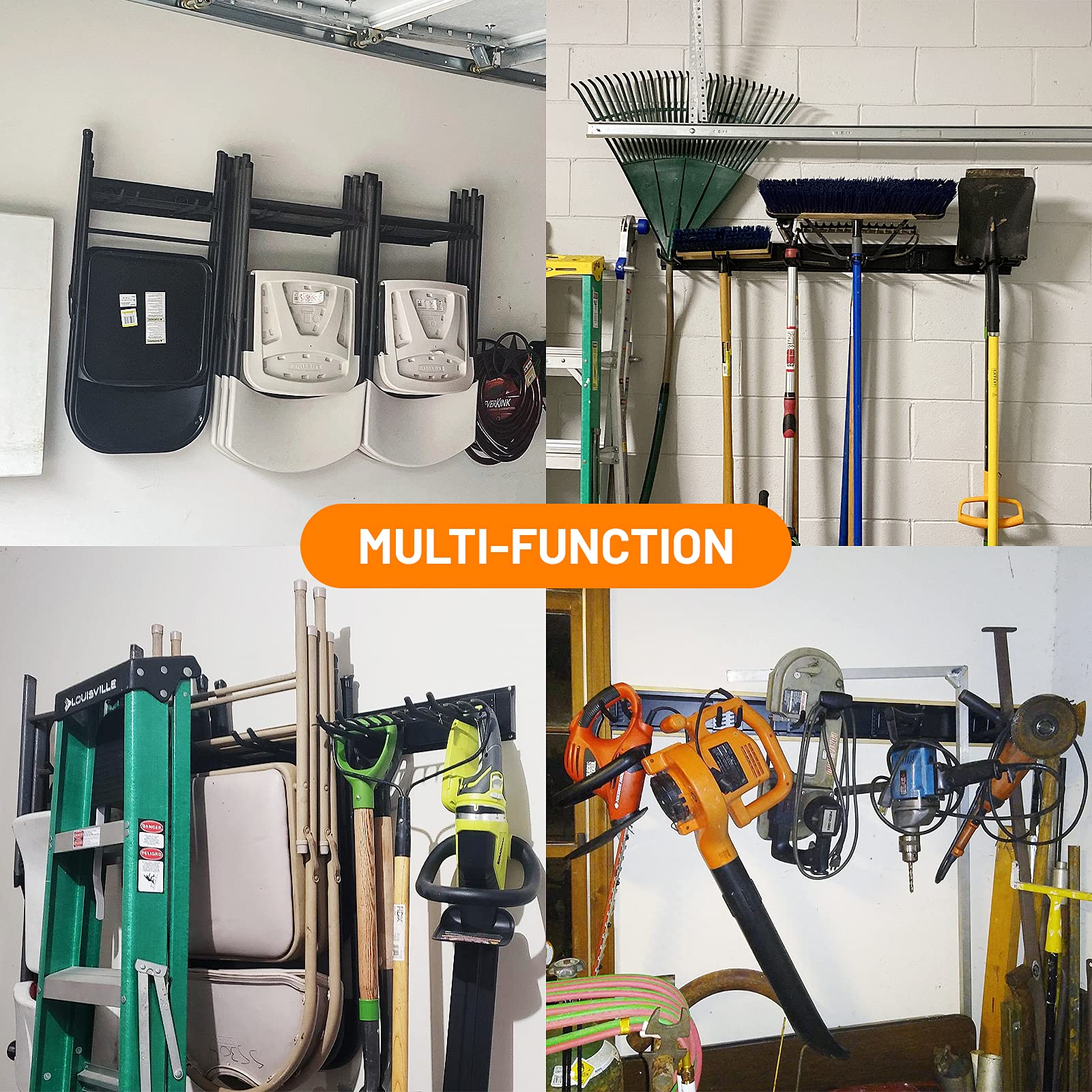 Garage Storage Organization Wall Mount Folding Chair Hangers