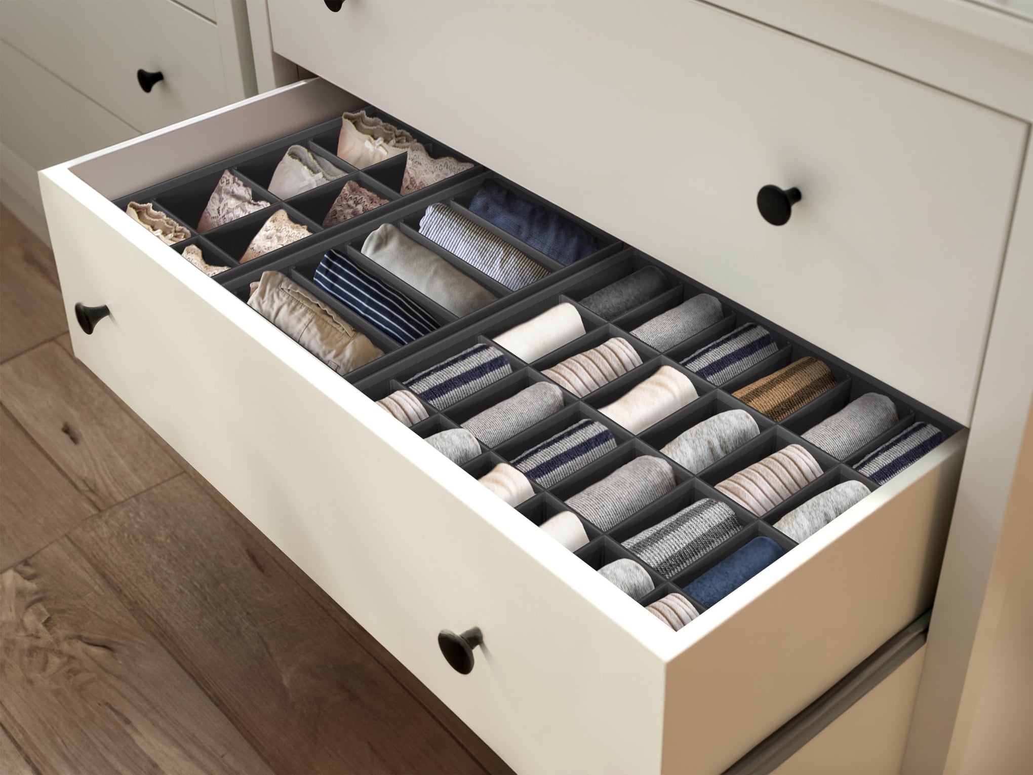 4 Pack Drawer Organizer Set for Underwear (4 Count)