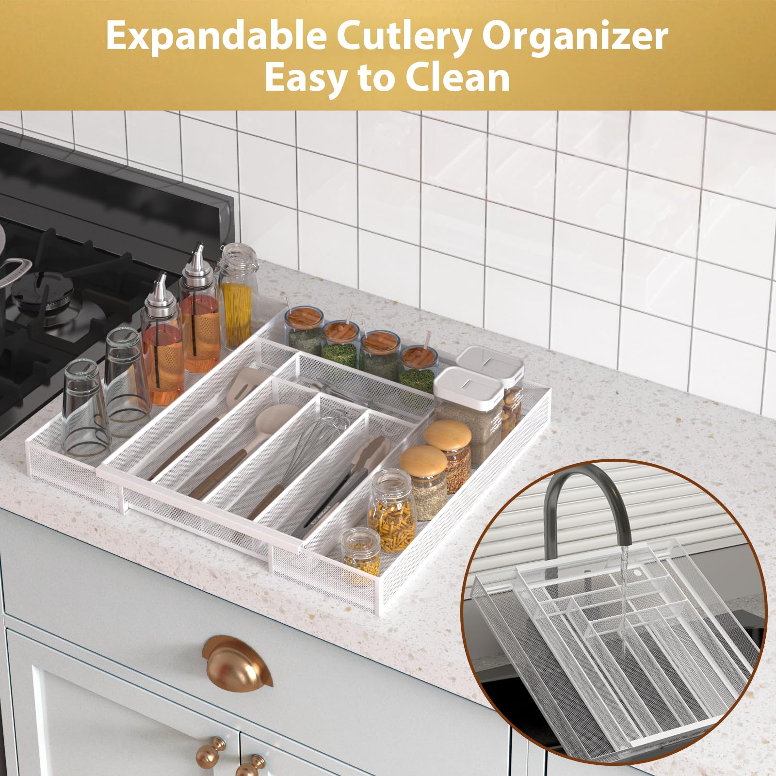 Expandable Kitchen Utensil Organizer
