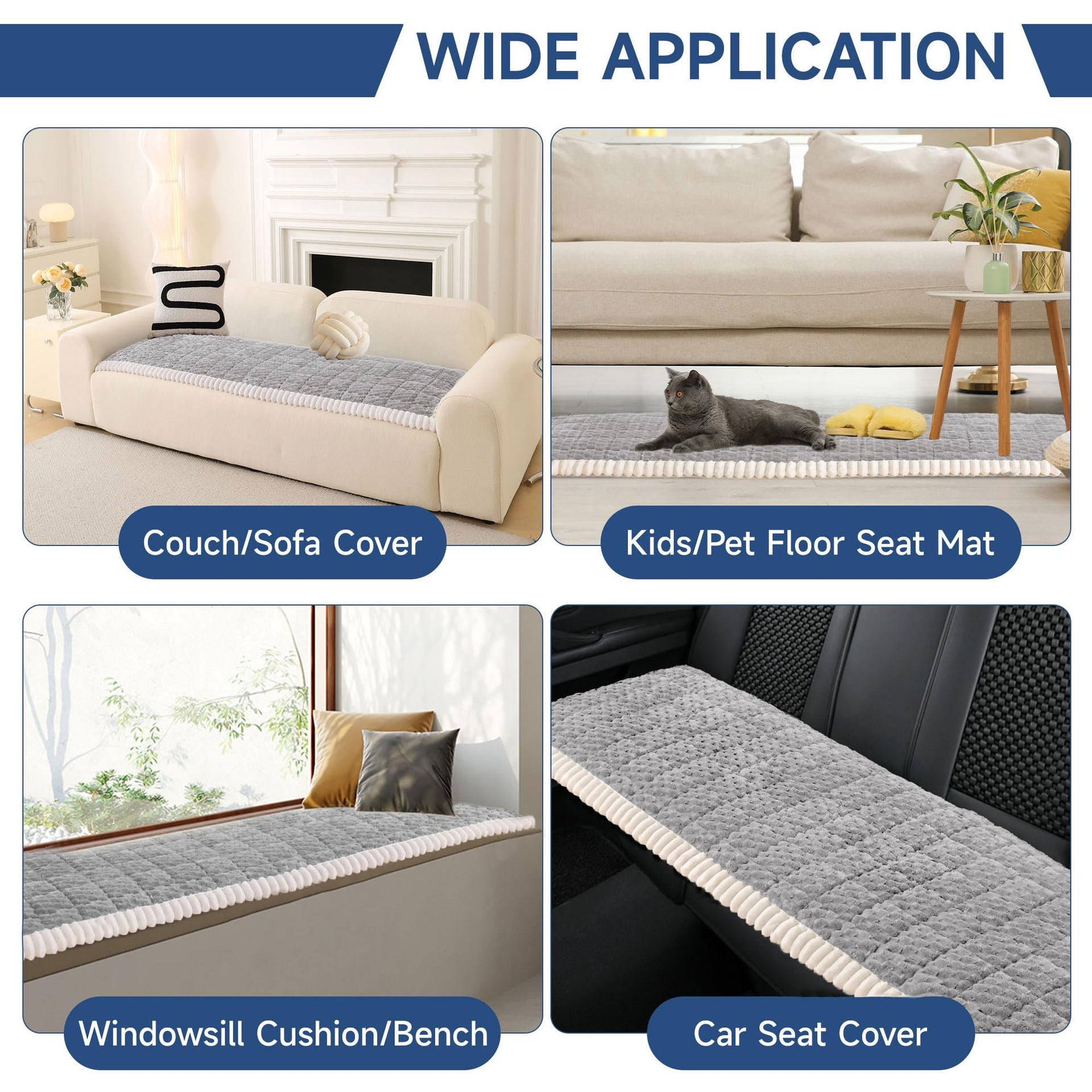 Couch Cover for Dogs Washable Non Slip Pet Couch Covers Sofa Protector (3 Count)
