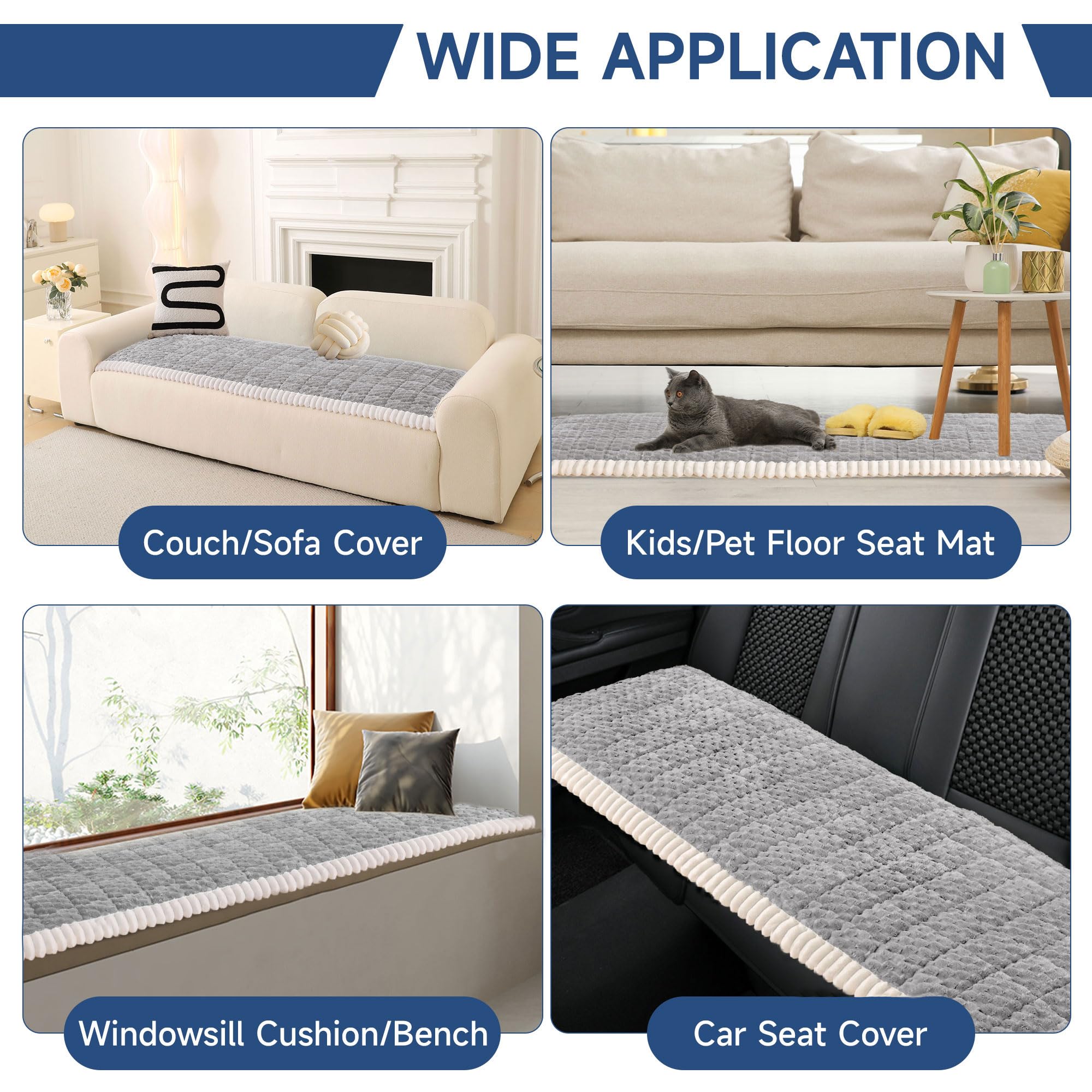 Couch Cover for Dogs Washable Non Slip Pet Couch Covers Sofa Protector (3 Count)