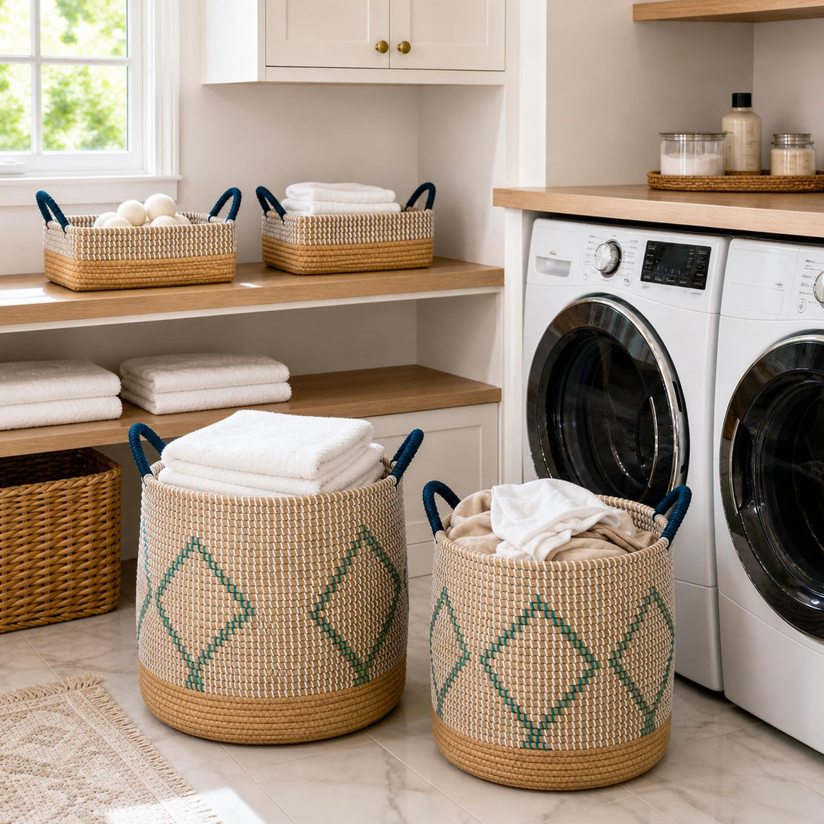 Handwoven Sea Grass Storage Baskets Set of 4 (4 Count)