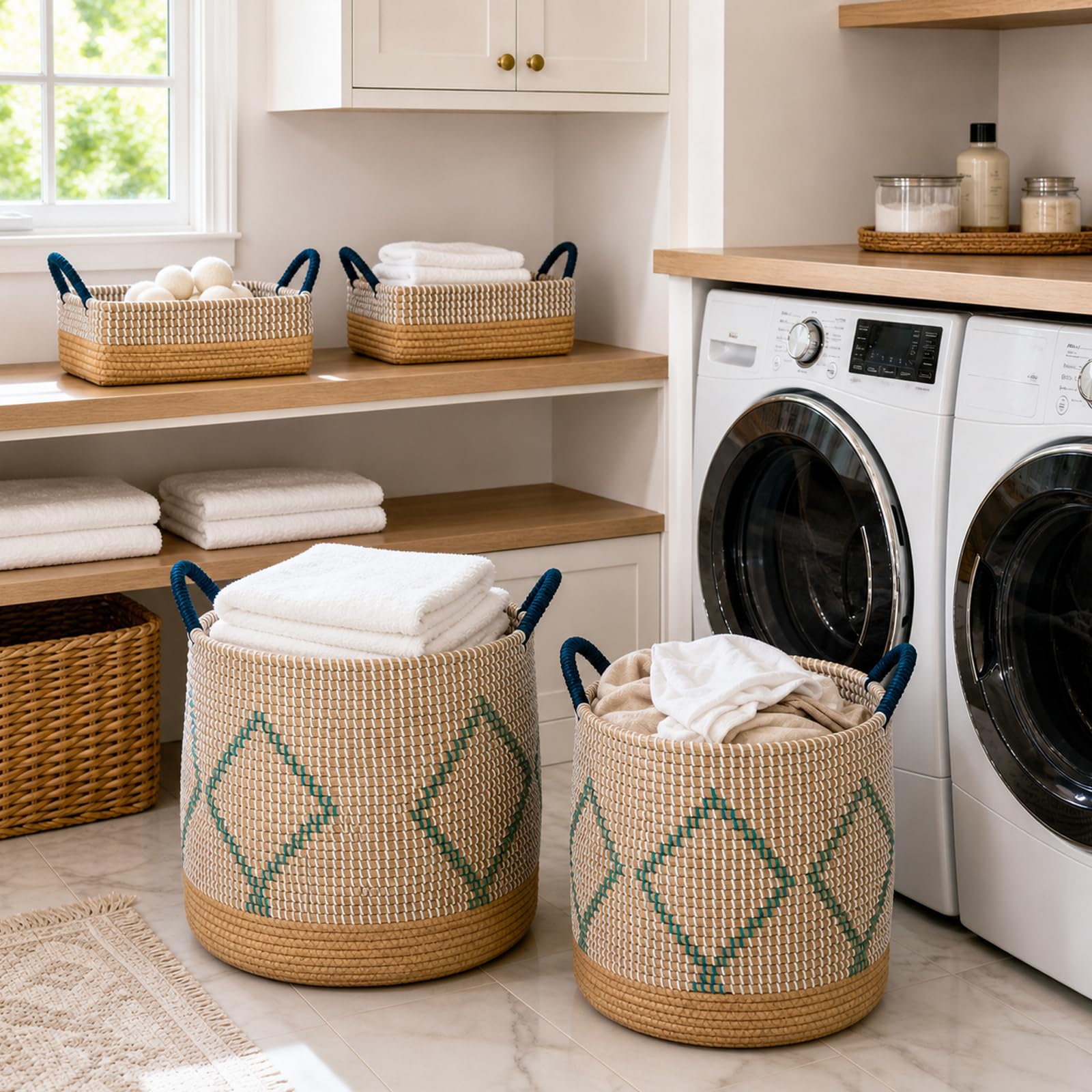 Handwoven Sea Grass Storage Baskets Set of 4 (4 Count)