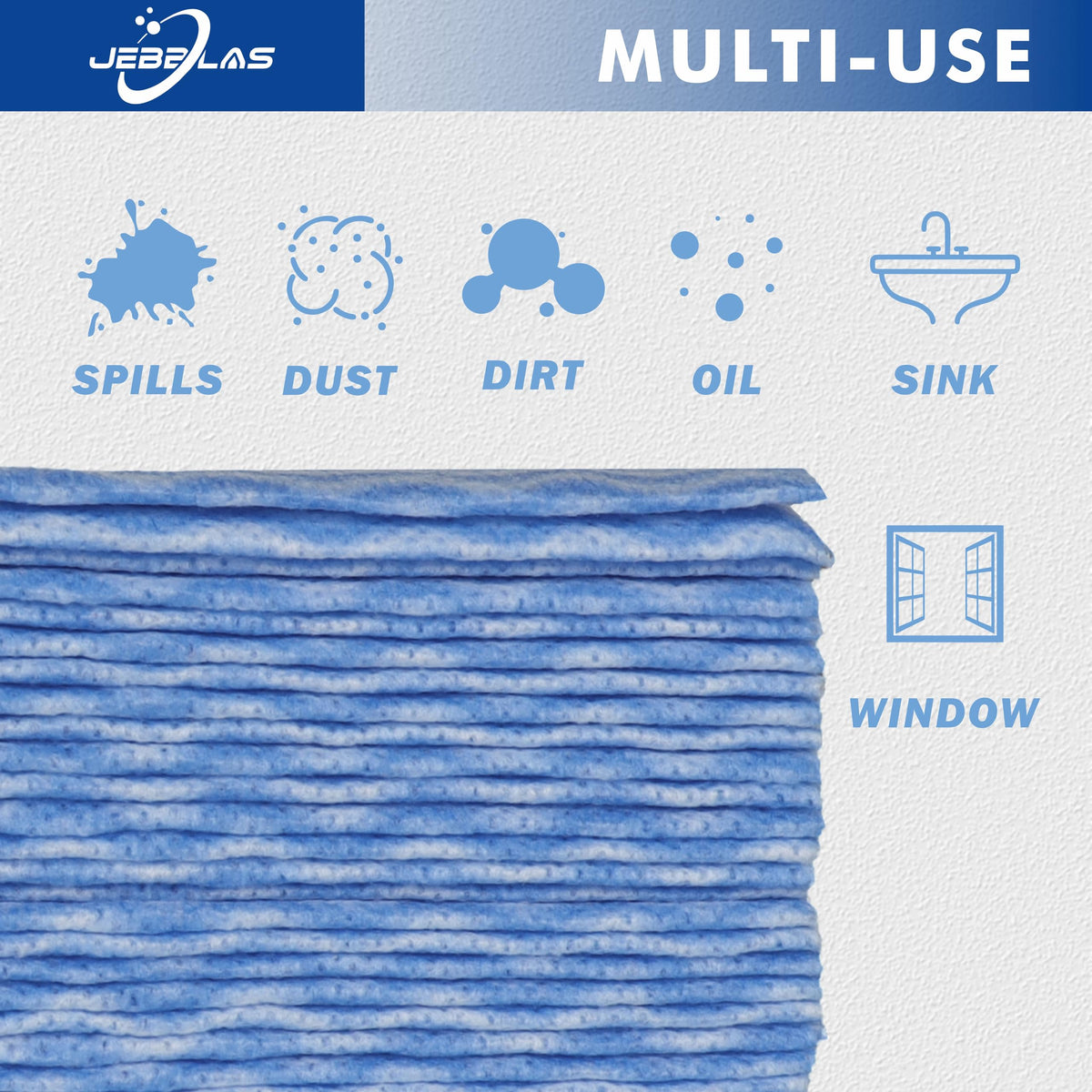 Handi Wipes Reusable Cloths Dry Cleaning Cloths Dish Towel Kitchen Towel Handy Cleaning Wipes (50 Count)
