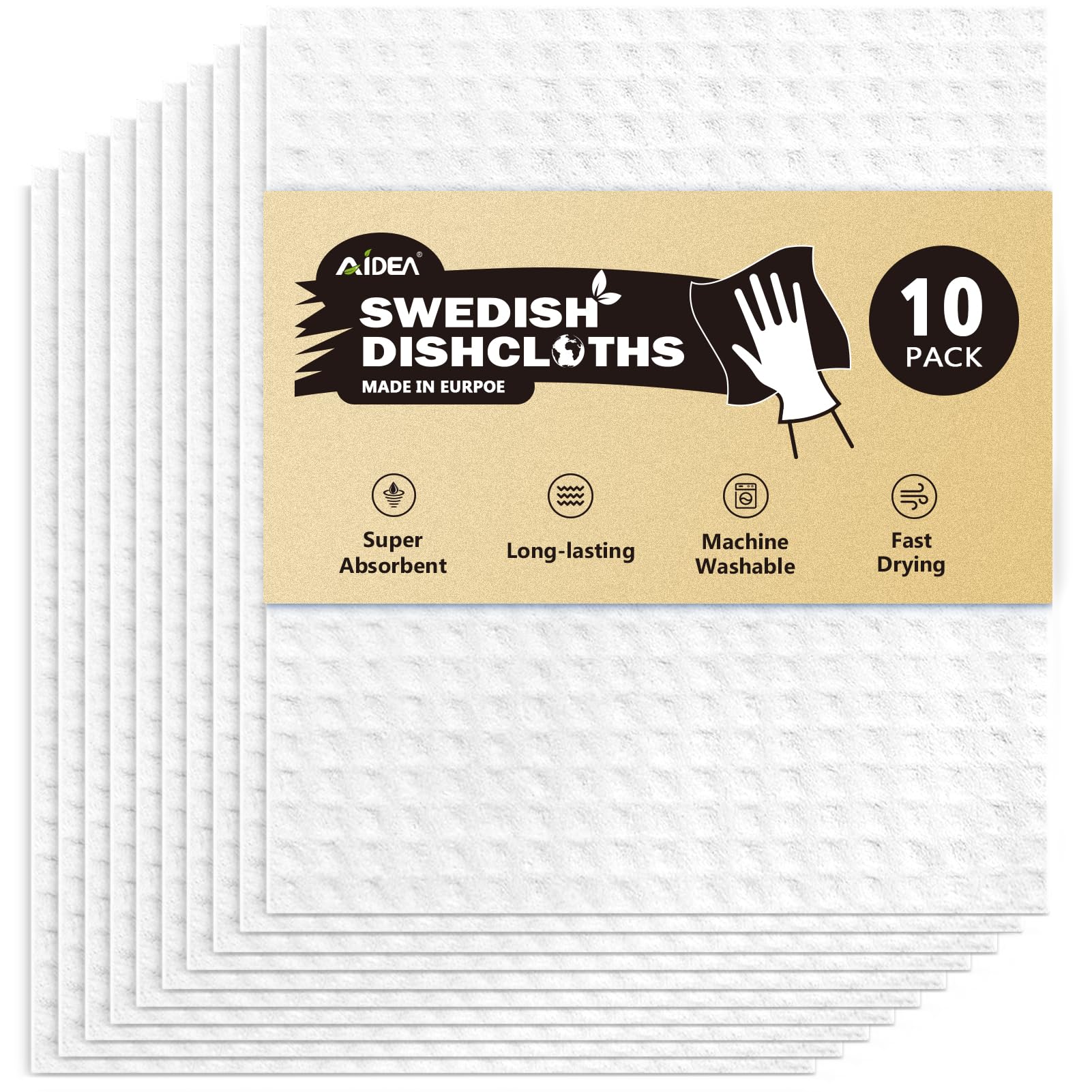 Swedish Dishcloths for Kitchen (10 Count)