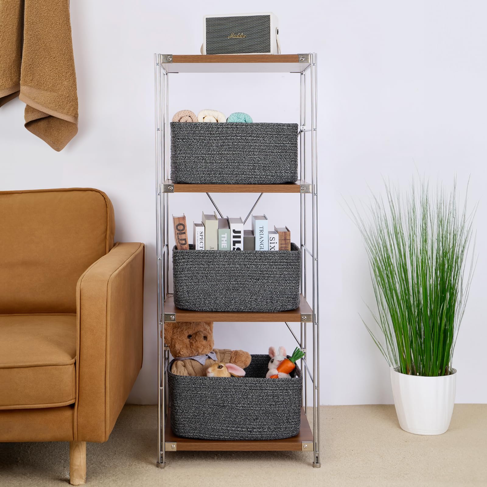 Large Storage Baskets for Shelves (2 Count)