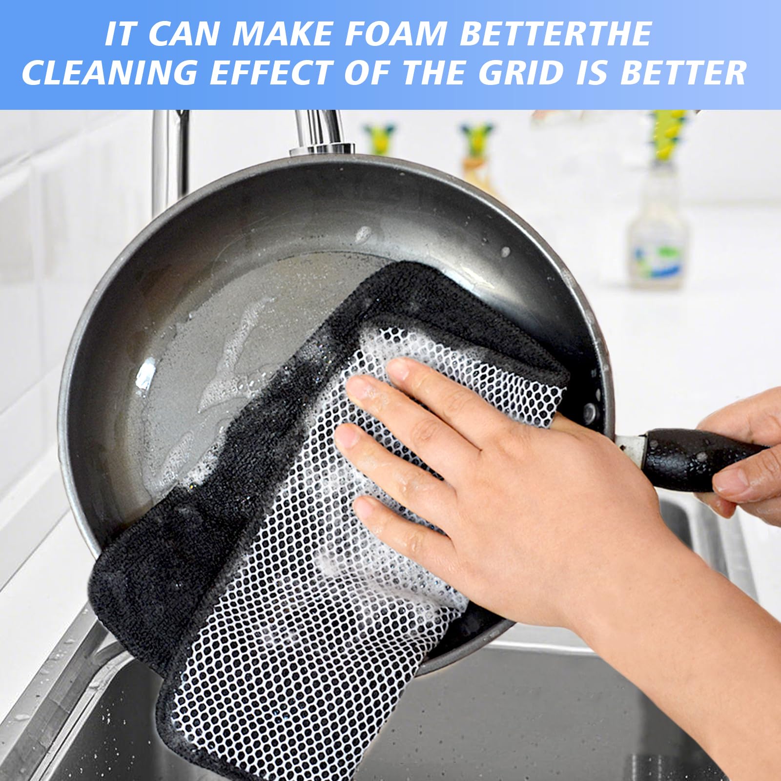 Dish Cloths for Washing Dishes with Scrub Side (9 Count)