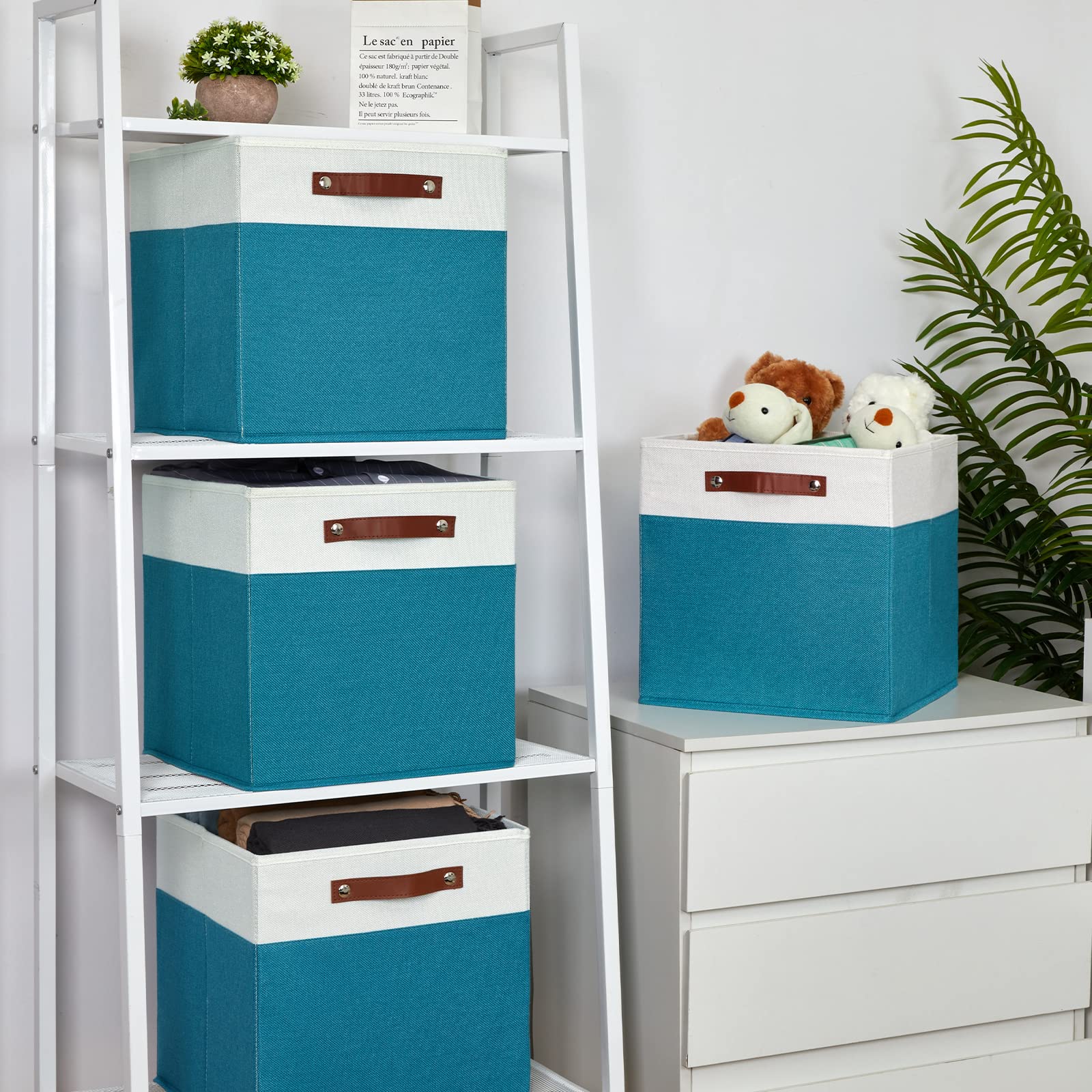Cube Storage Bins Storage Cube Bins for Home (4 Count)