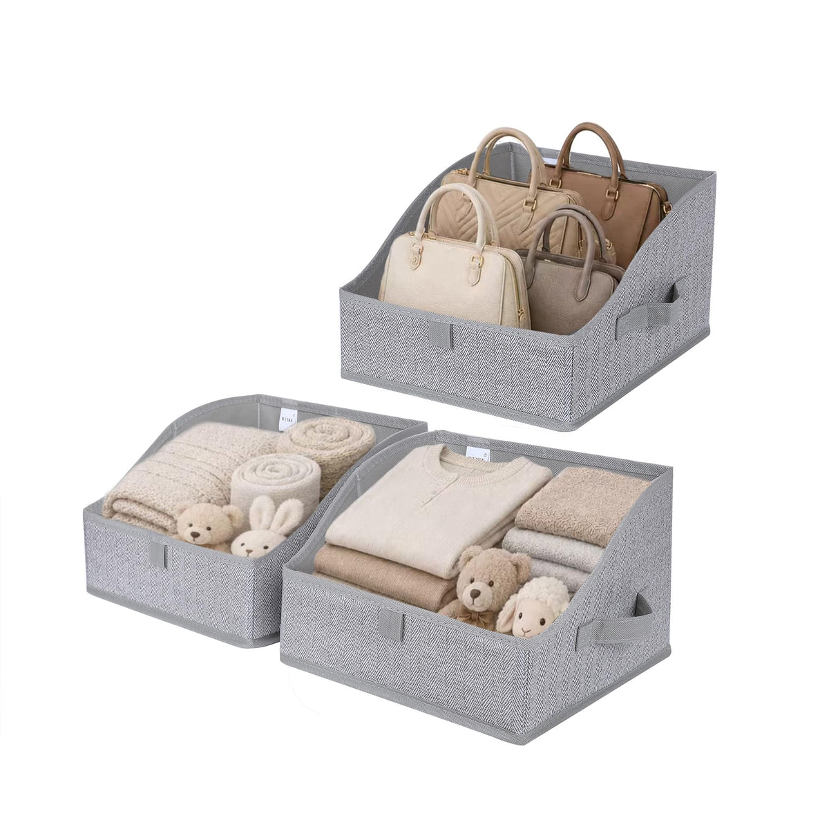 3 Pack Large Closet Storage Bins (3 Count)