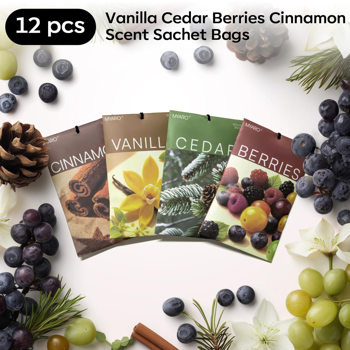 20 Pack Assorted Warm Scented Sachets (20 Count)