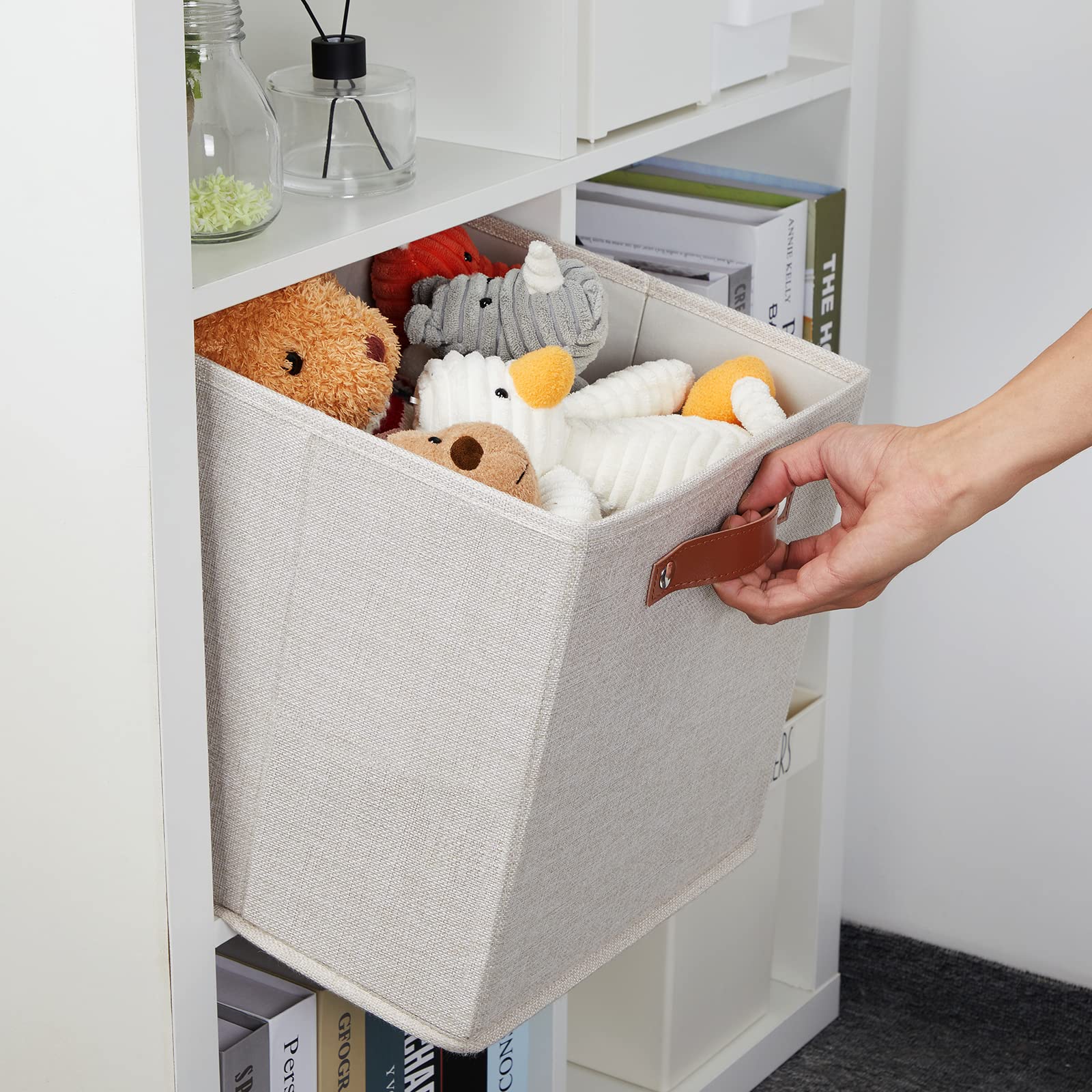 12inch Cube Storage Baskets for Shelves Closet Storage (4 Count)