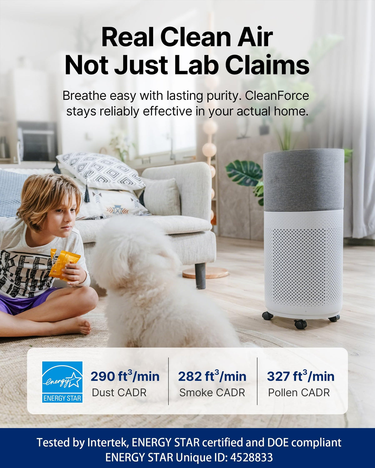 CleanForce Air Purifier for Large Room up to 2