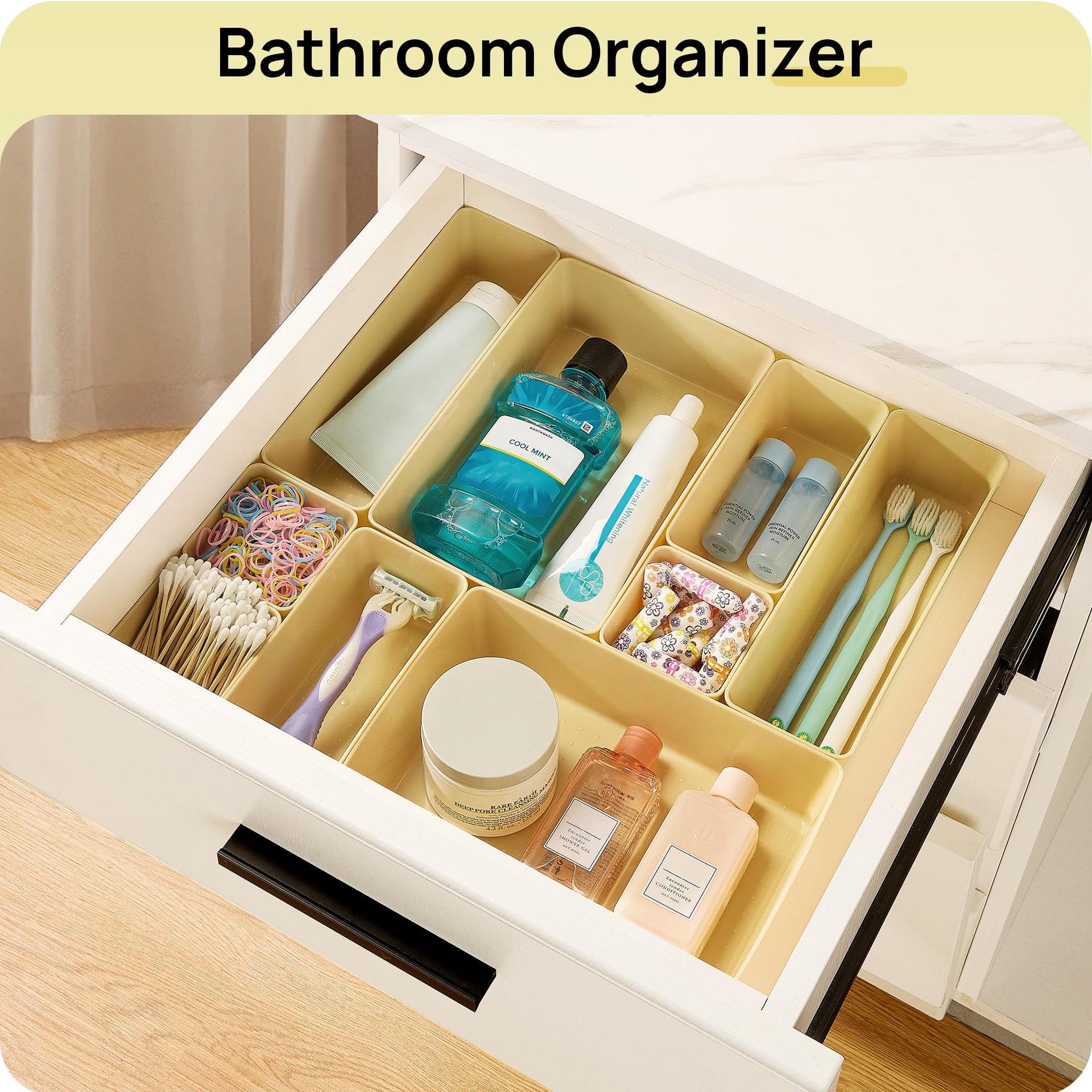 25 Pack Plastic Drawer Organizers with Non (25 Count)