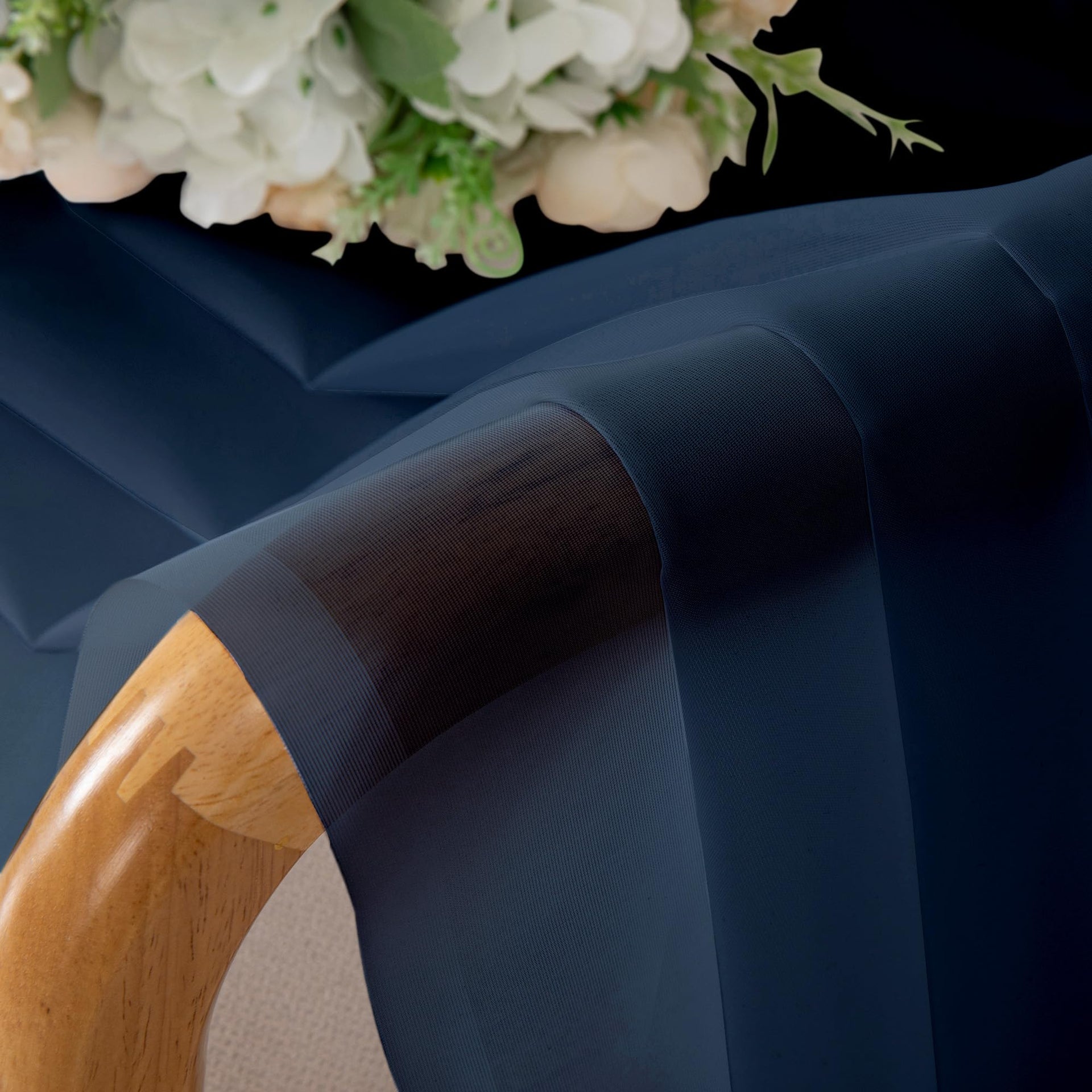 Voile Sheer Curtain Panels 45in Long 2 Pack