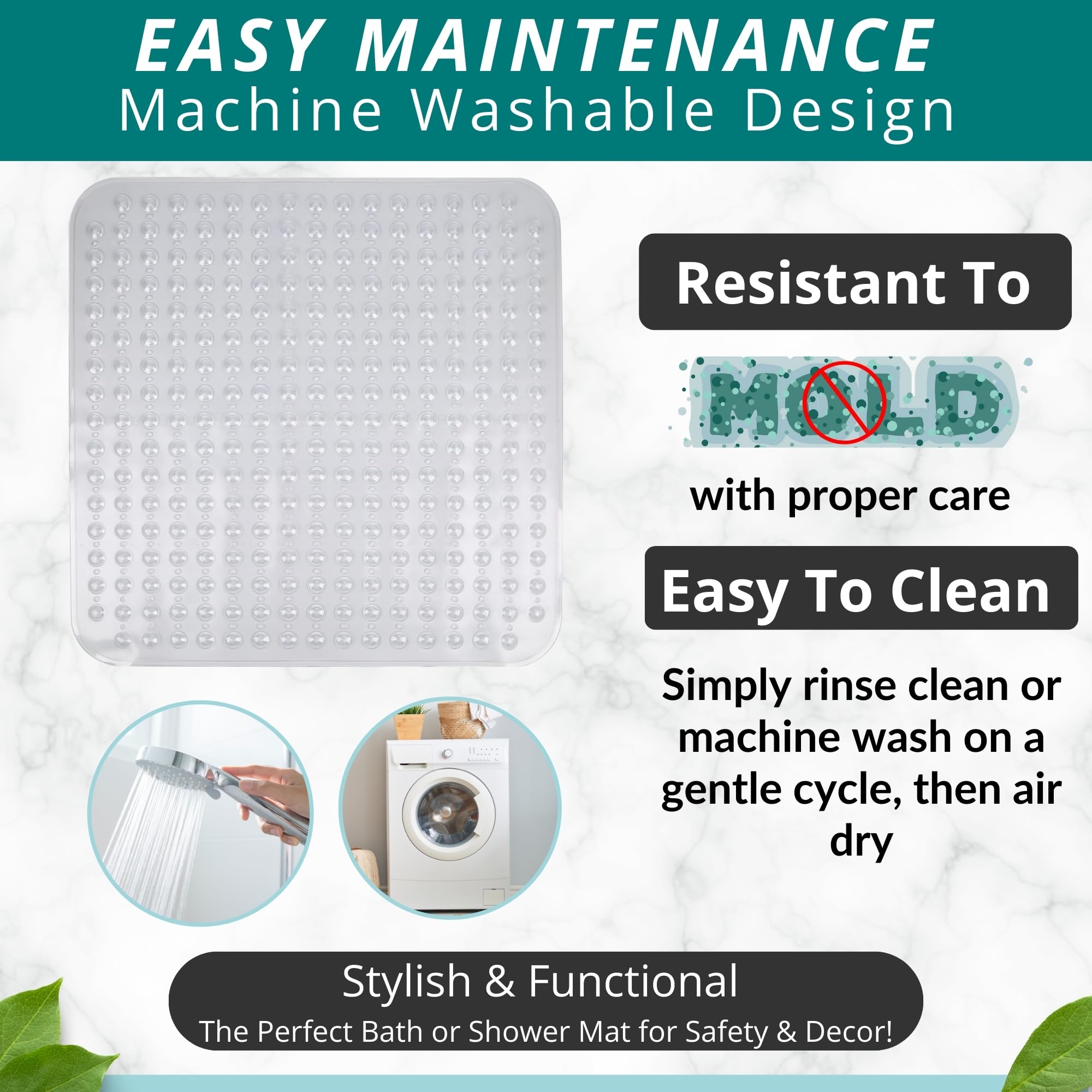 Extra Large Square Non Slip Shower Mat