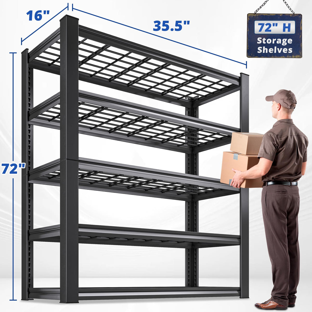 2 Pack Commercial Heavy Duty Shelving (2 Count)