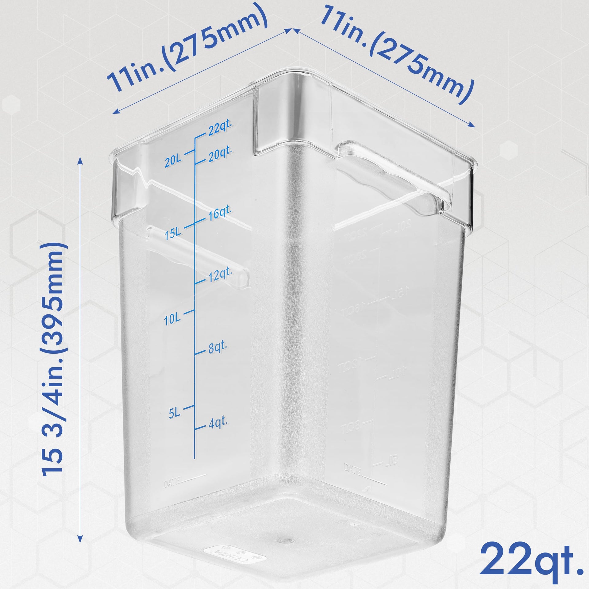 4 Pack Food Storage Containers with Blue Lids (4 Count)