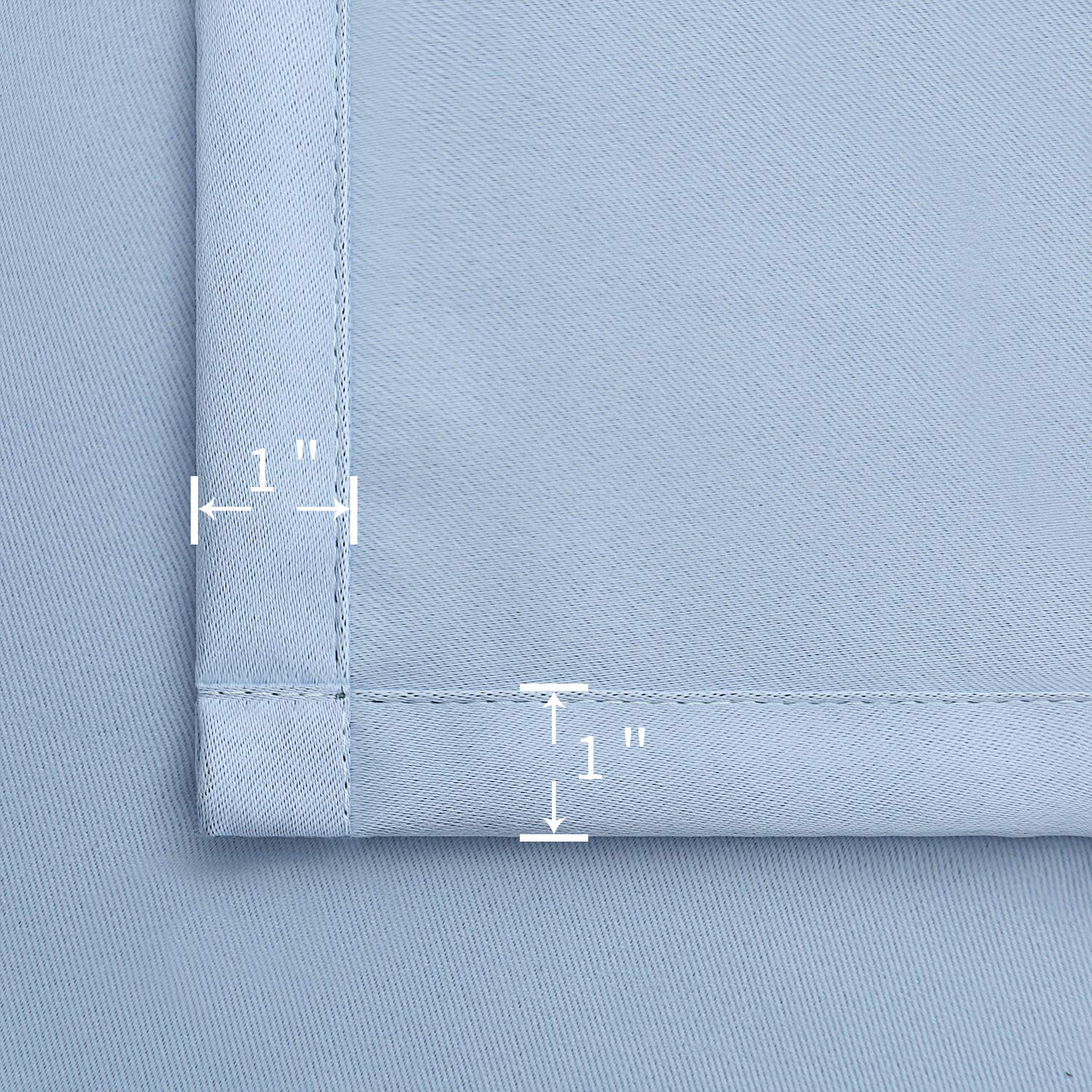 Baby Blue Room Darkening Curtains 48 Inches Long (2 Count)
