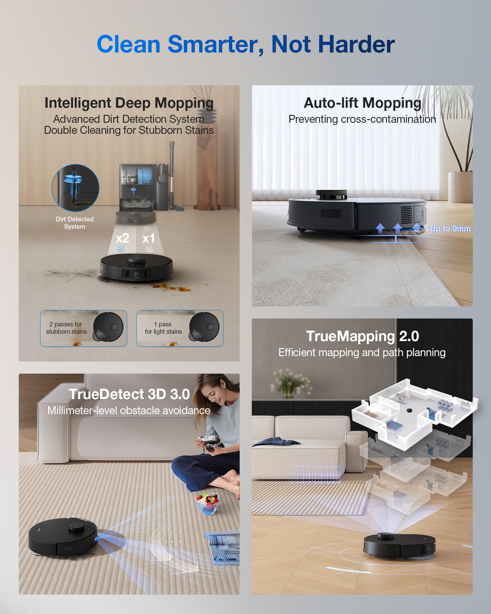 DEEBOT T30S Combo Complete Robot Vacuum and Mop